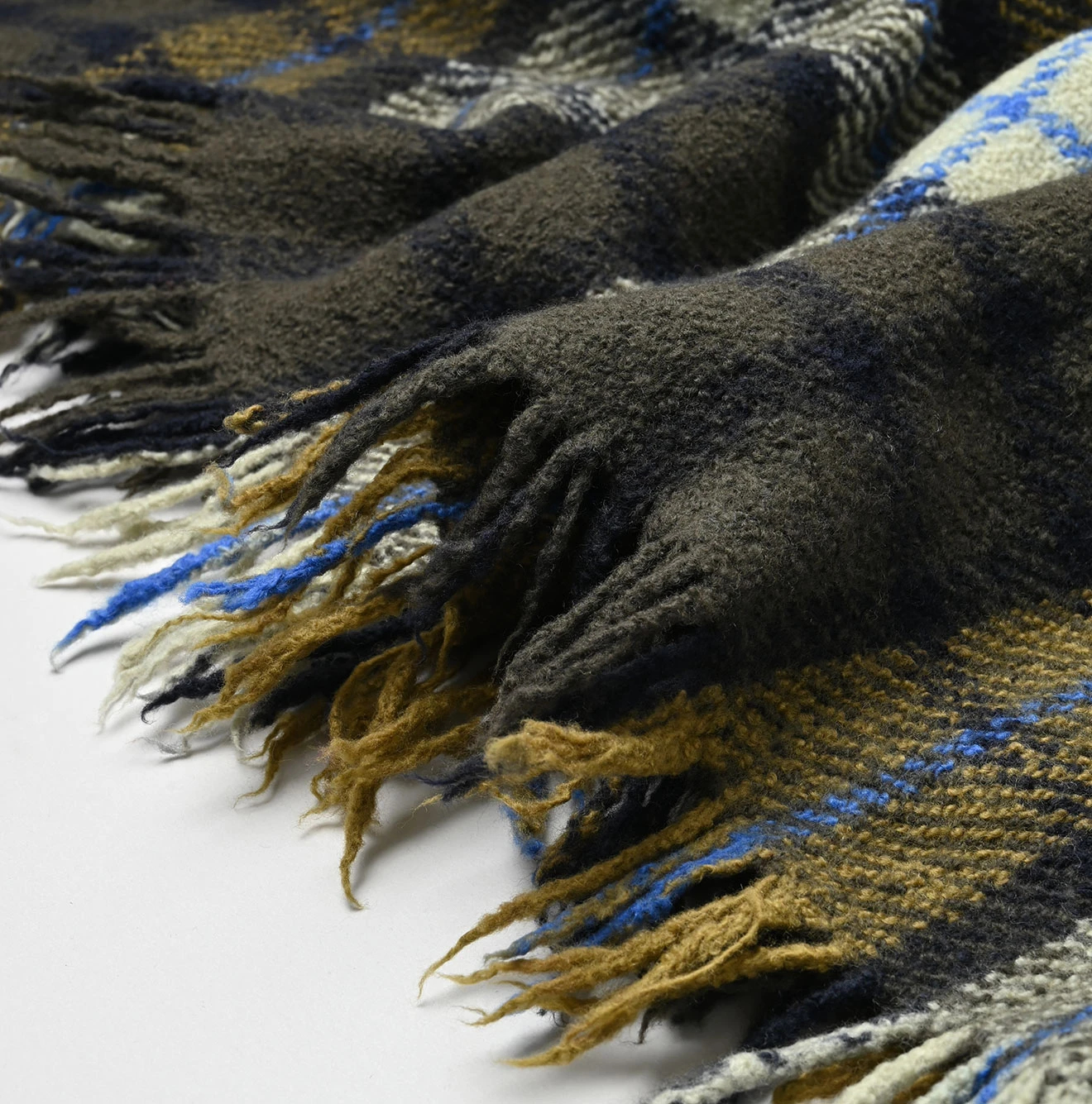 45R(フォーティファイブアール) |インドメリノカシミヤのチェックポンチョ