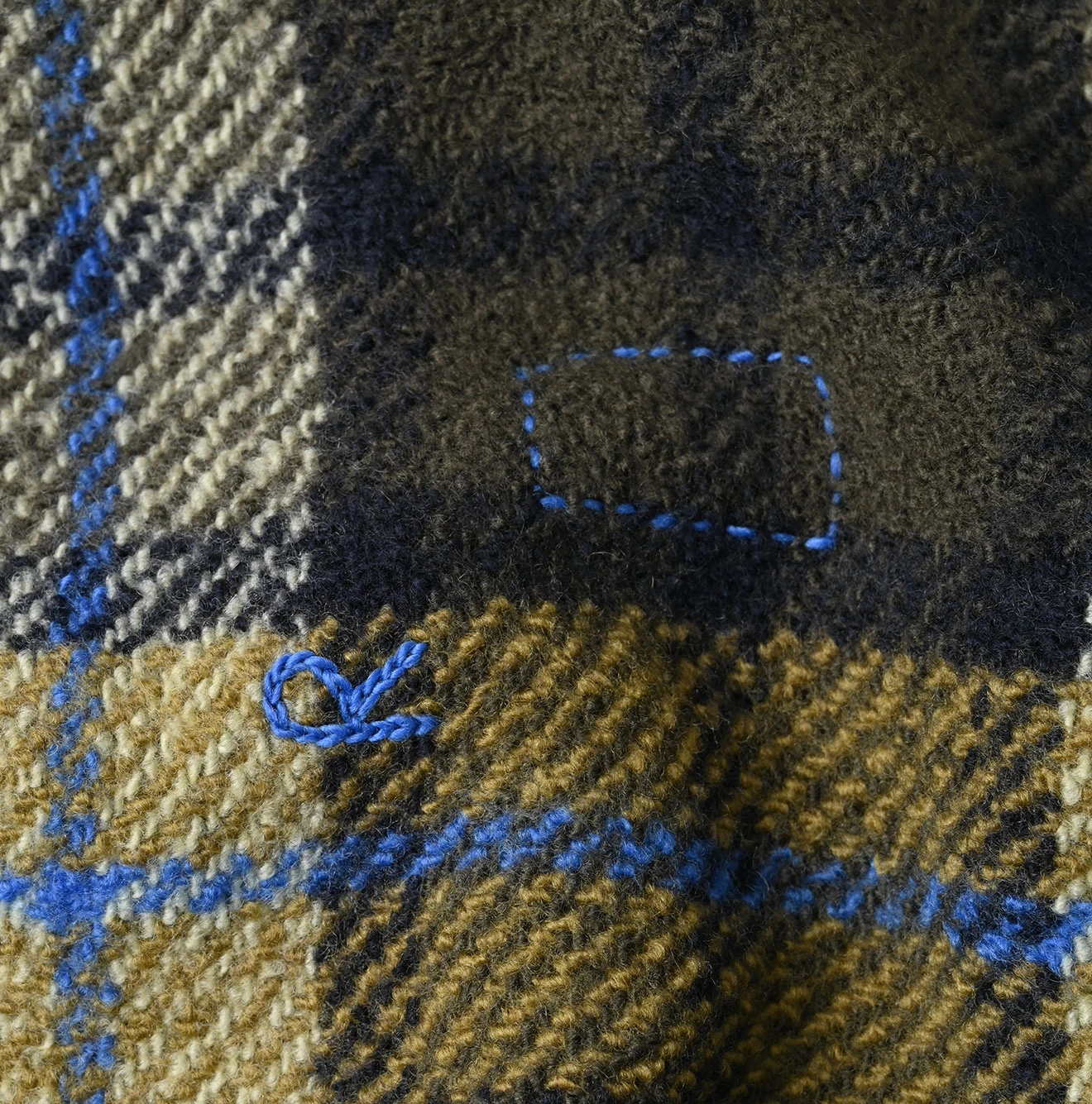 45R(フォーティファイブアール) |インドメリノカシミヤのチェックポンチョ