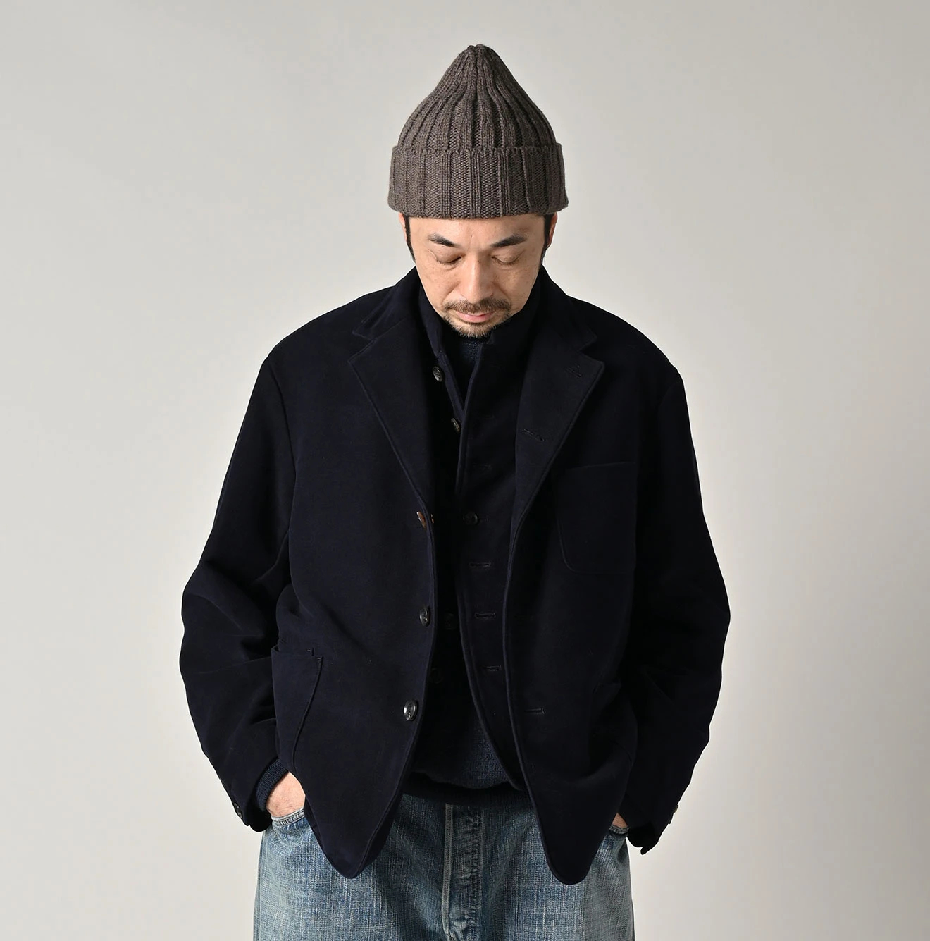 45r/45rpm コットン100%セーターとカーディガン/アンサンブル 美品