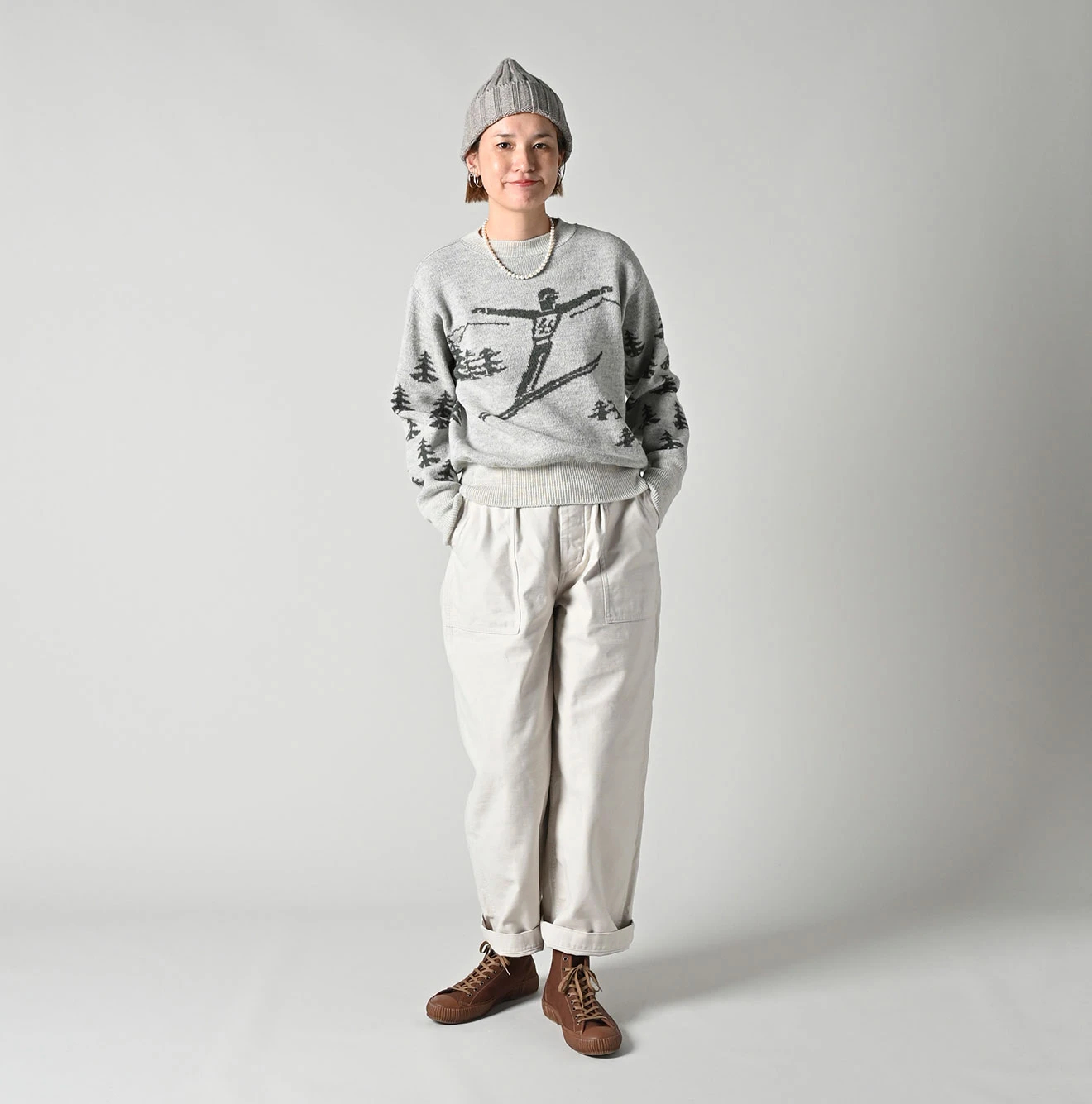 45R(フォーティファイブアール) |スノージャカードの908ニットソーセーター