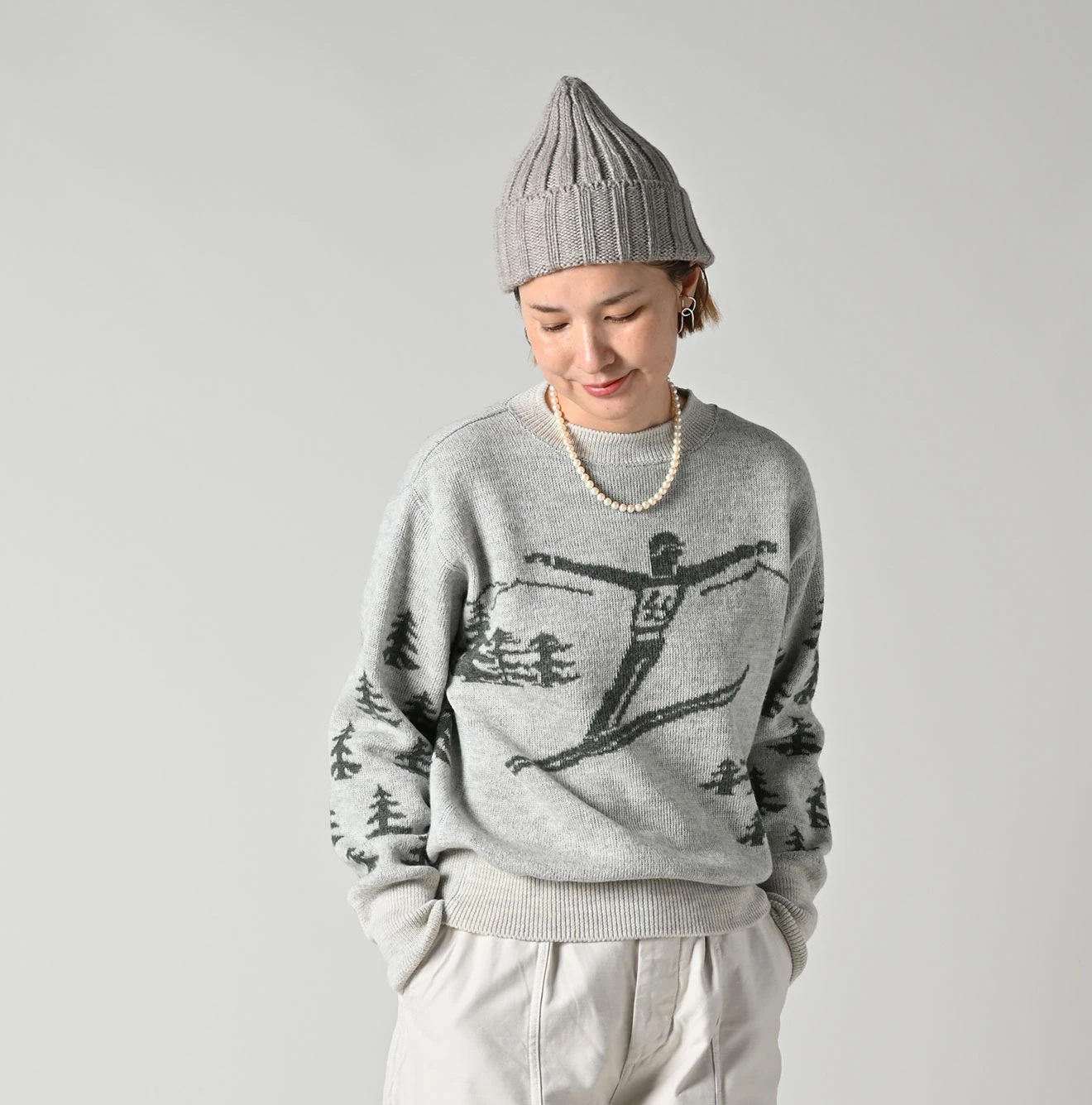 45R(フォーティファイブアール) |スノージャカードの908ニットソーセーター