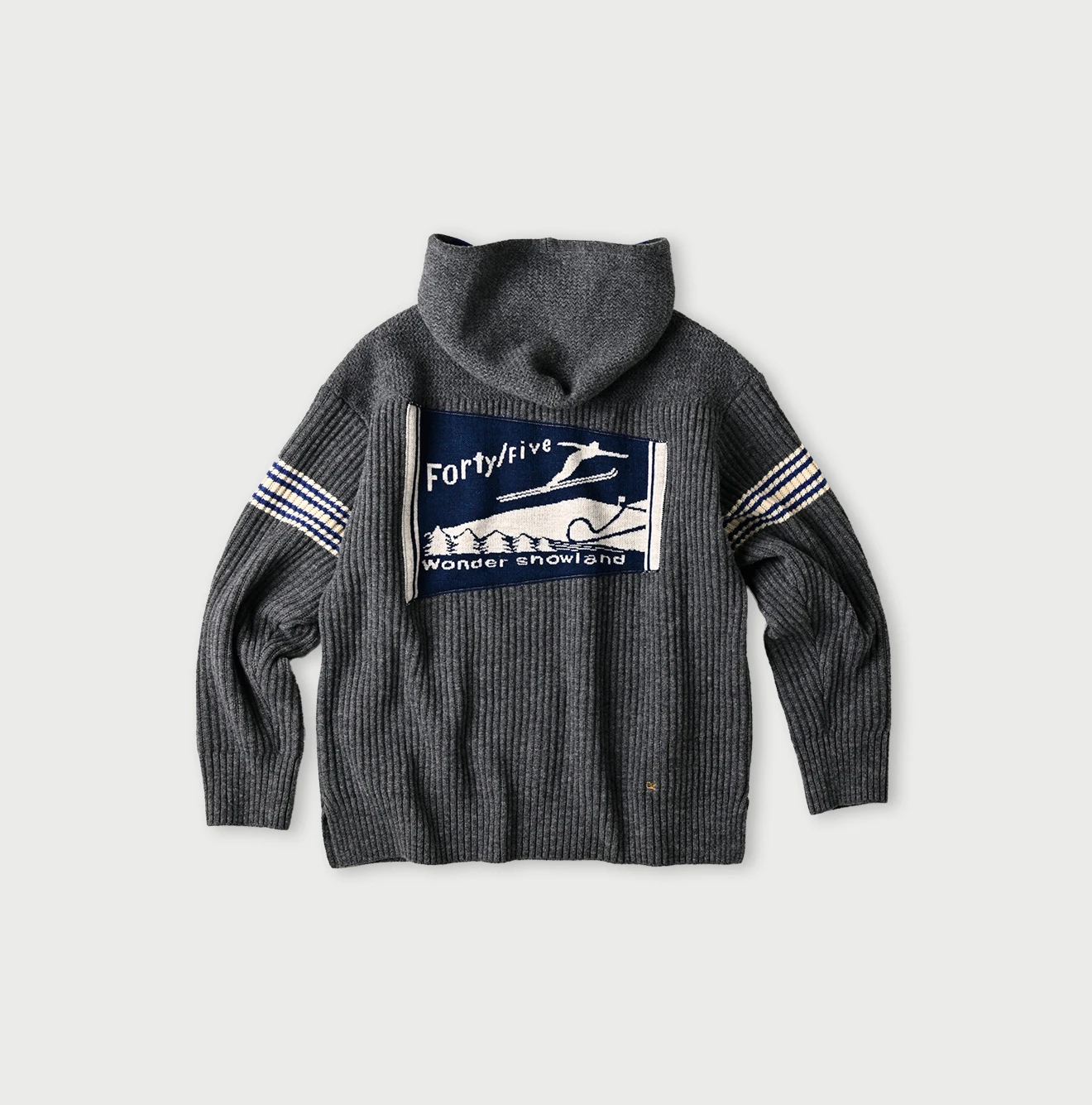 45R(フォーティファイブアール) |畦編み縮絨ウールの908スノーセーター