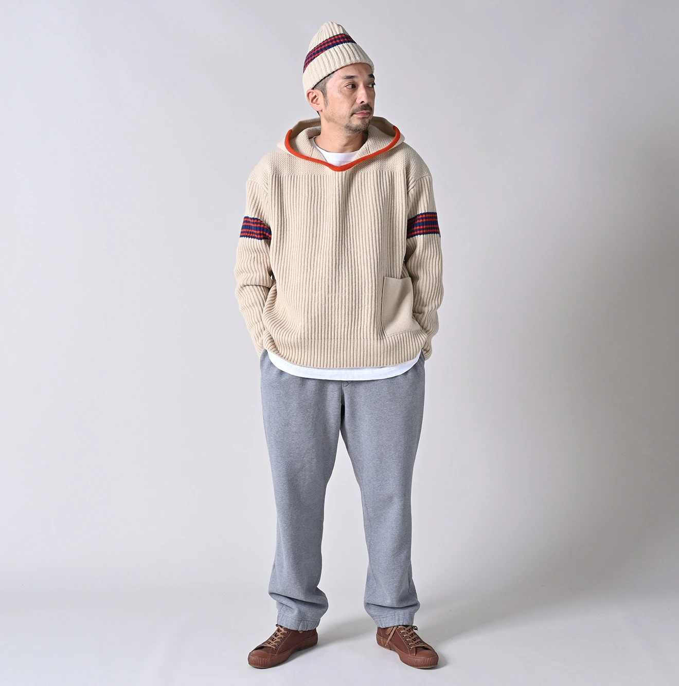 45R(フォーティファイブアール) |畦編み縮絨ウールの908スノーセーター