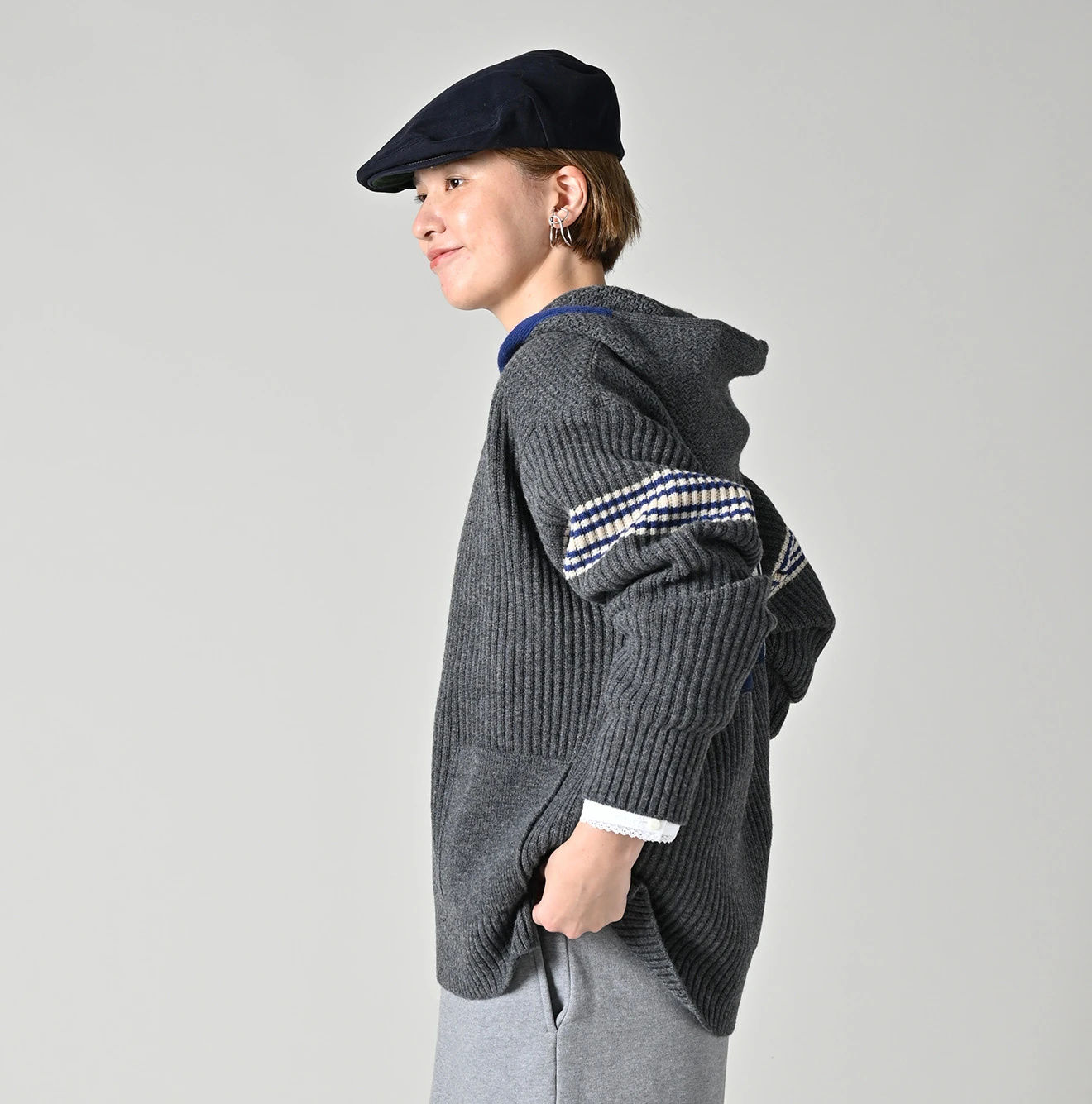 45R(フォーティファイブアール) |畦編み縮絨ウールの908スノーセーター