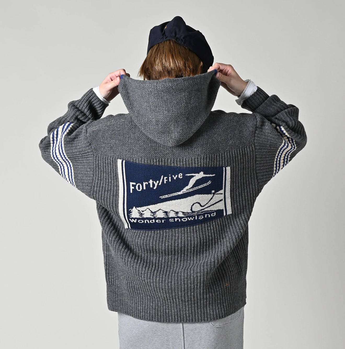 45R(フォーティファイブアール) |畦編み縮絨ウールの908スノーセーター