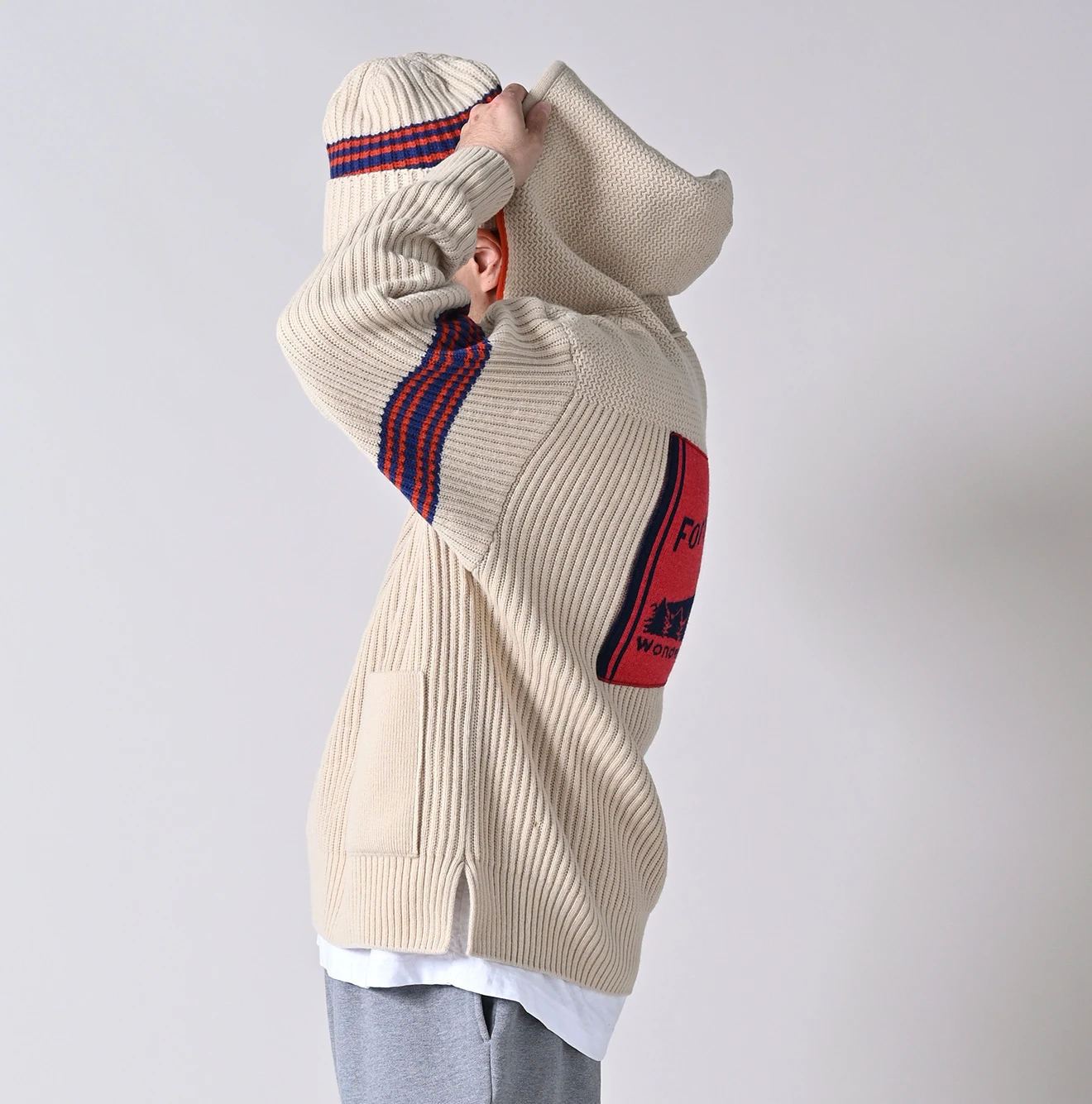 45R(フォーティファイブアール) |畦編み縮絨ウールの908スノーセーター