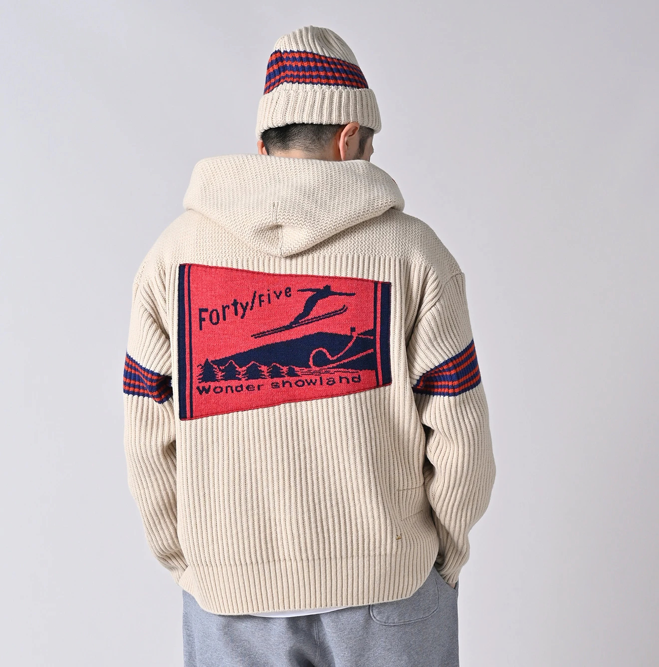 45R(フォーティファイブアール) |畦編み縮絨ウールの908スノーセーター