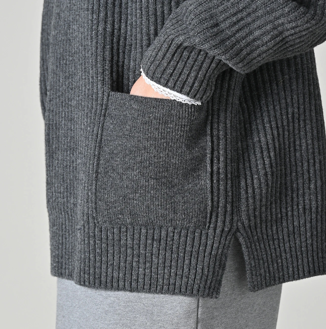 45R(フォーティファイブアール) |畦編み縮絨ウールの908スノーセーター