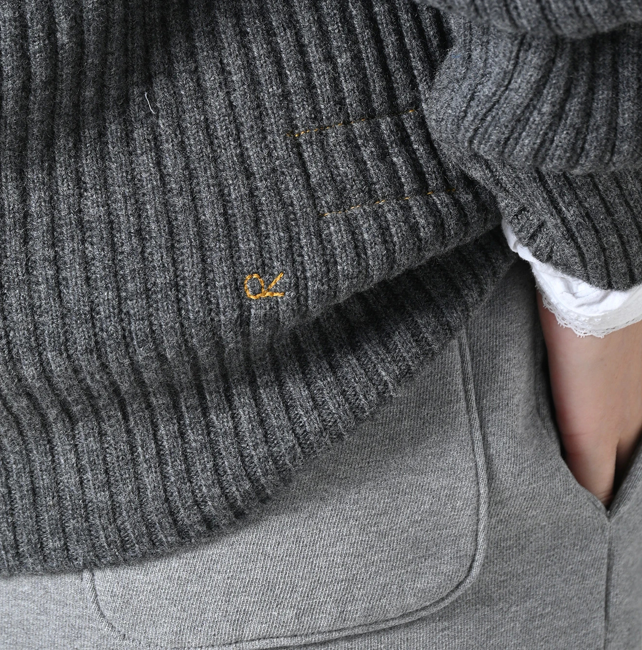 45R(フォーティファイブアール) |畦編み縮絨ウールの908スノーセーター