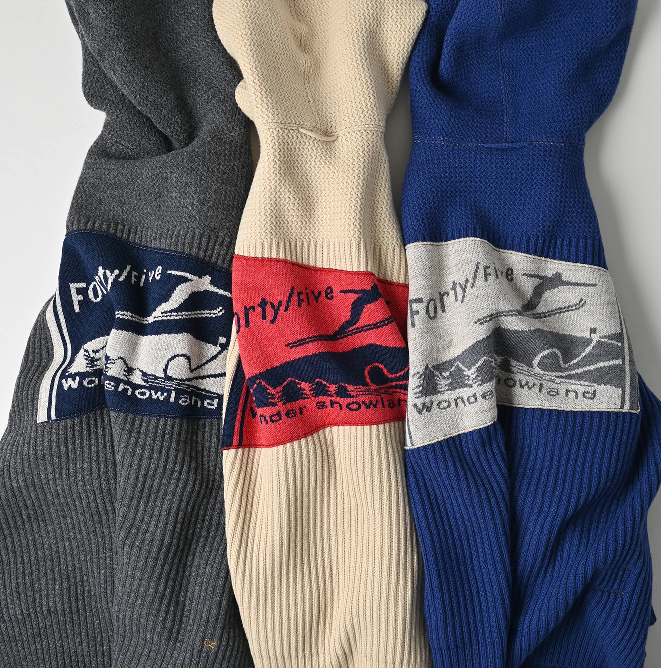 45R(フォーティファイブアール) |畦編み縮絨ウールの908スノーセーター