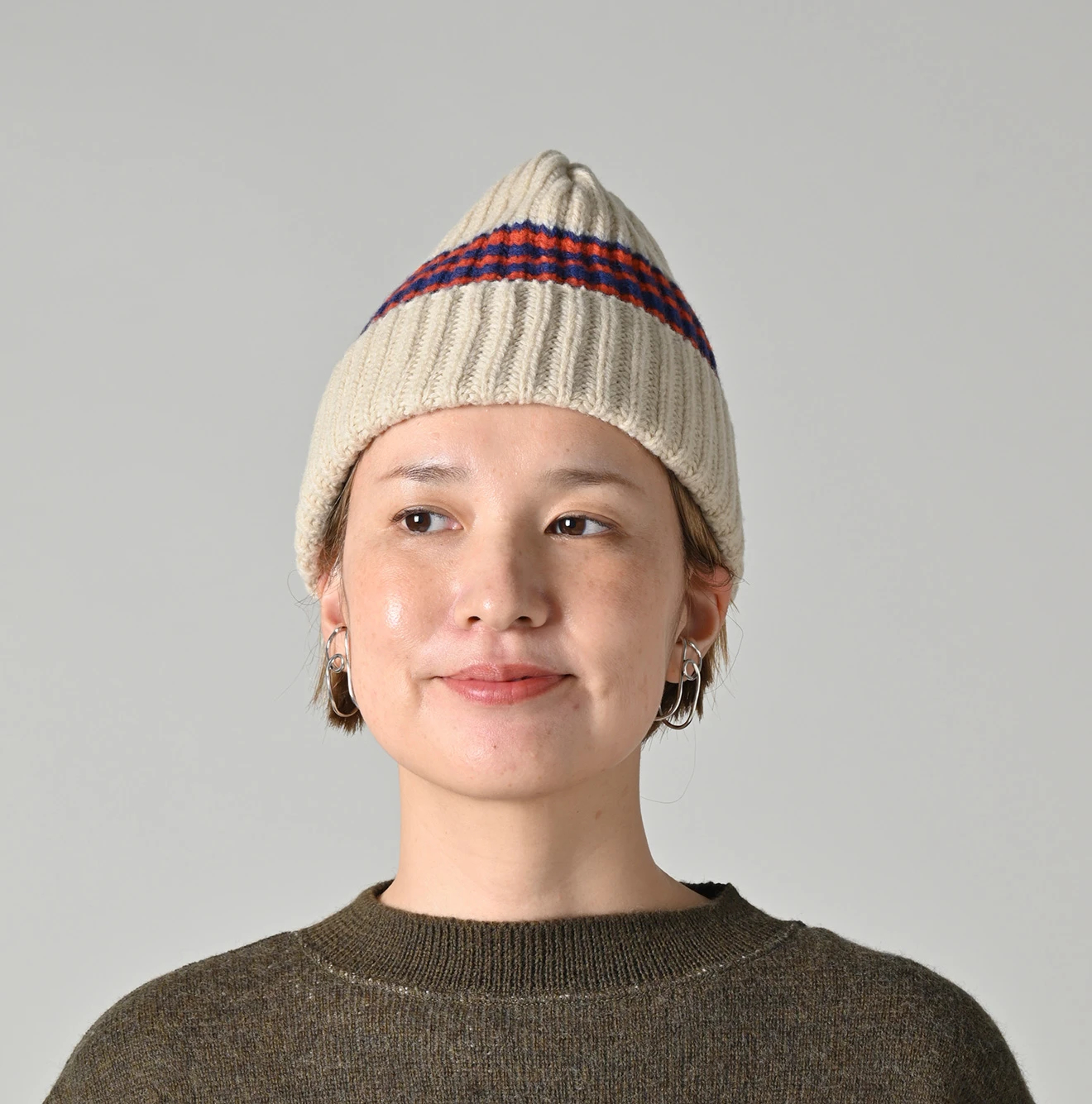 45R(フォーティファイブアール) |畦編み縮絨ウールのスノーキャップ