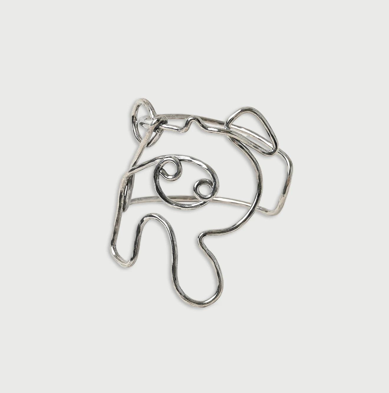 45R(フォーティファイブアール) |ネオンシルバーのRピギーバングル