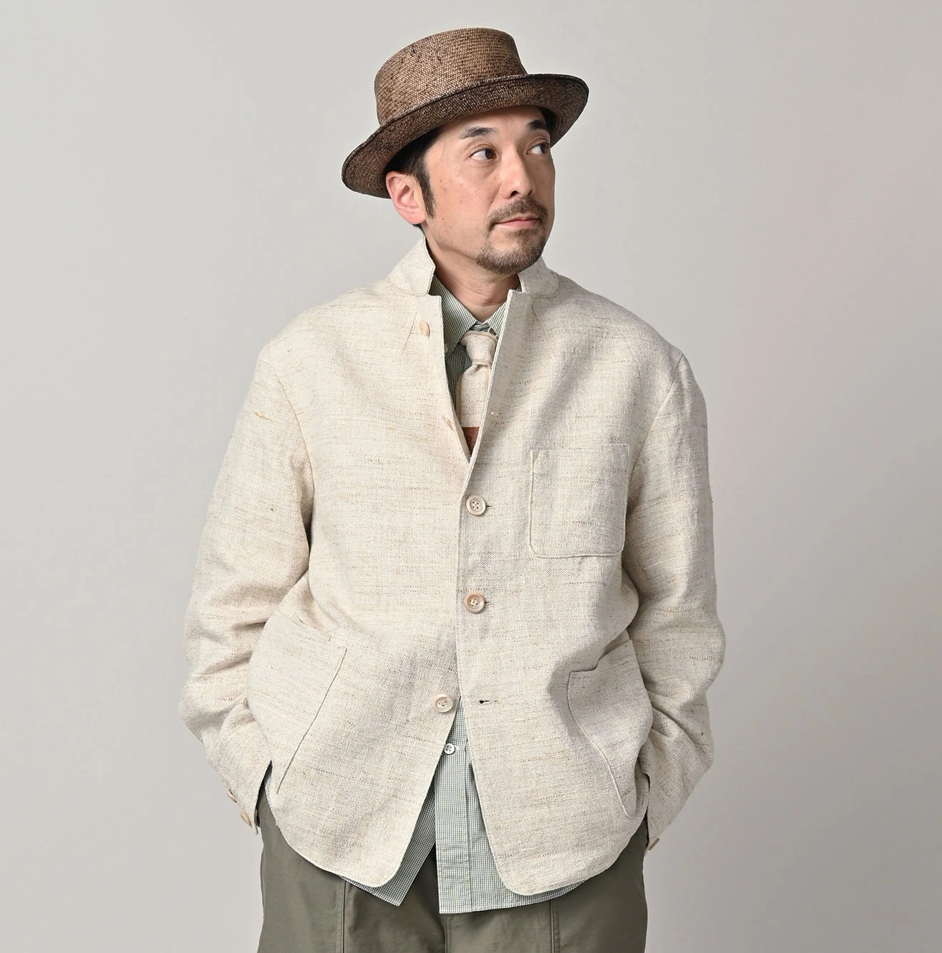 45R（フォーティファイブアール）| 綿麻ツイードの908ジャカーデ