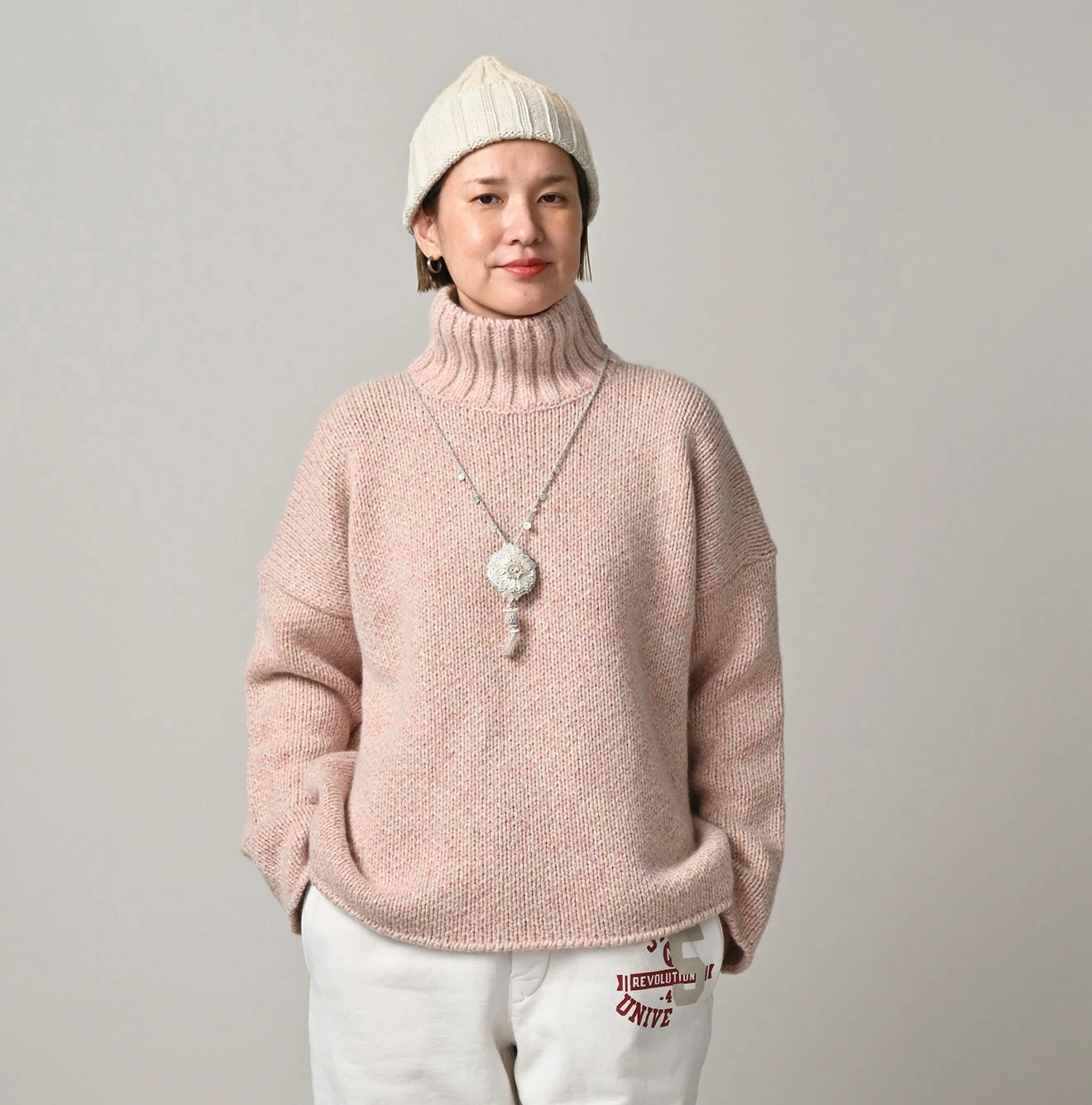 45R（フォーティファイブアール）| カシミヤリネンのMタートル Sweater