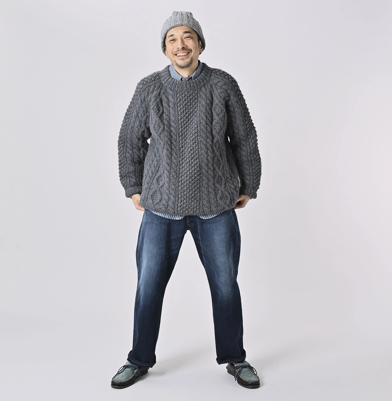 45R(フォーティファイブアール) |カシミヤの908アランセーター