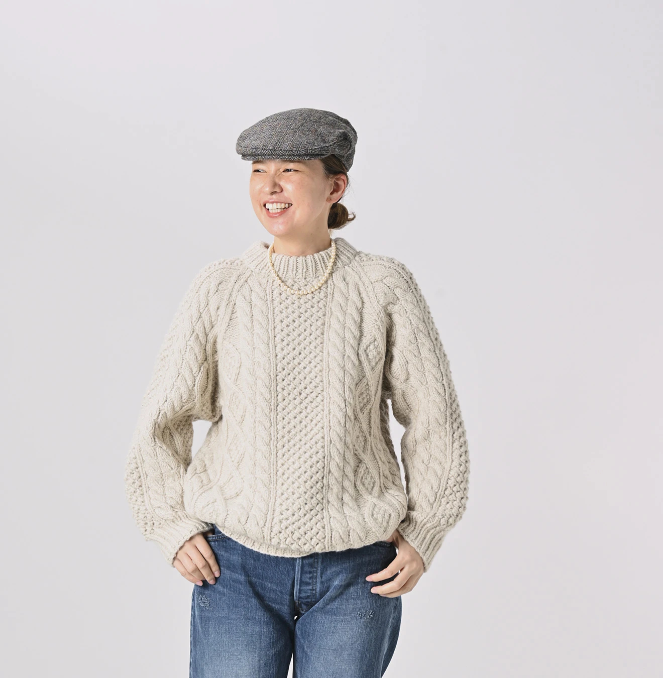 45R(フォーティファイブアール) |カシミヤの908アランセーター