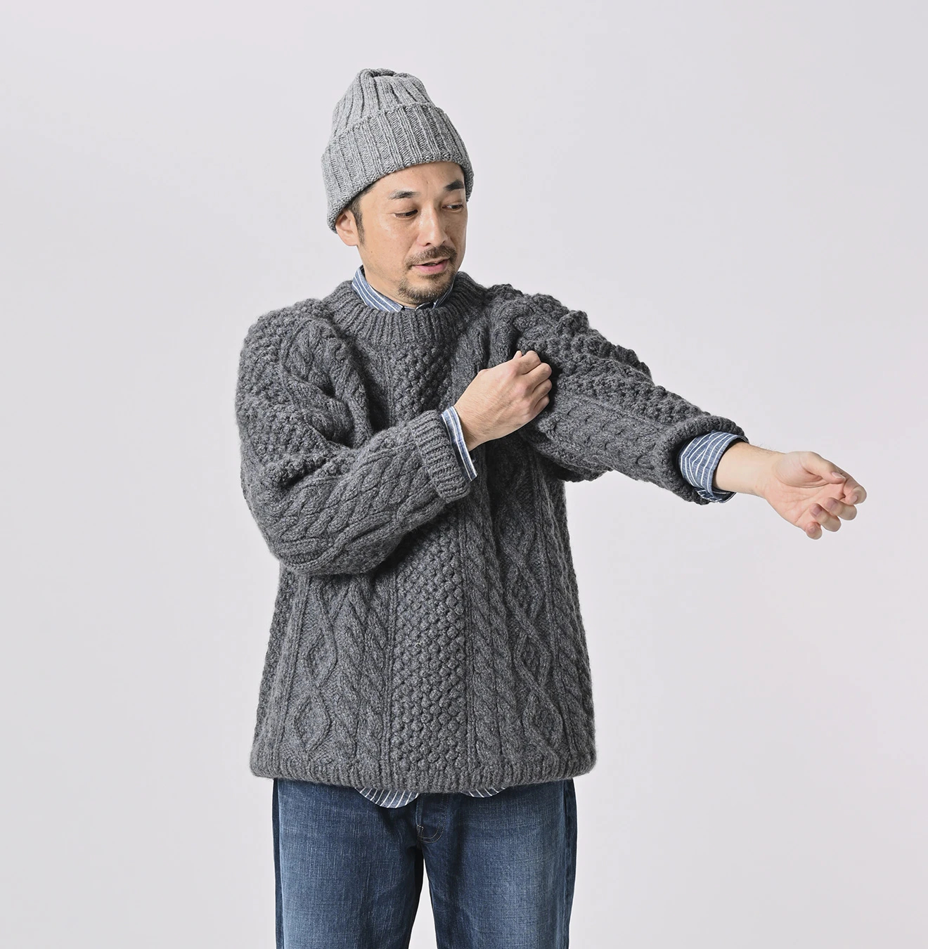 45R(フォーティファイブアール) |カシミヤの908アランセーター