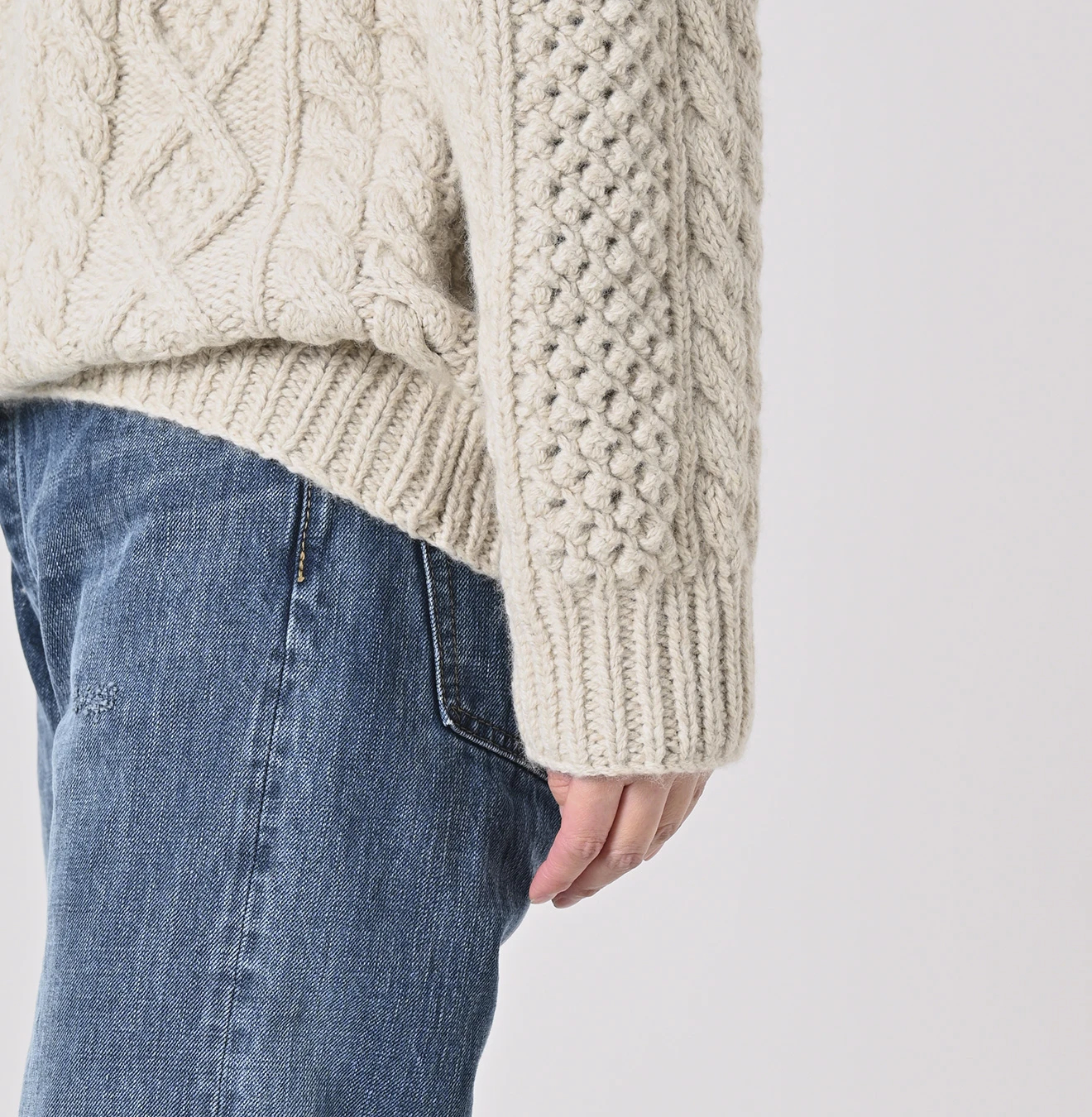 45R(フォーティファイブアール) |カシミヤの908アランセーター