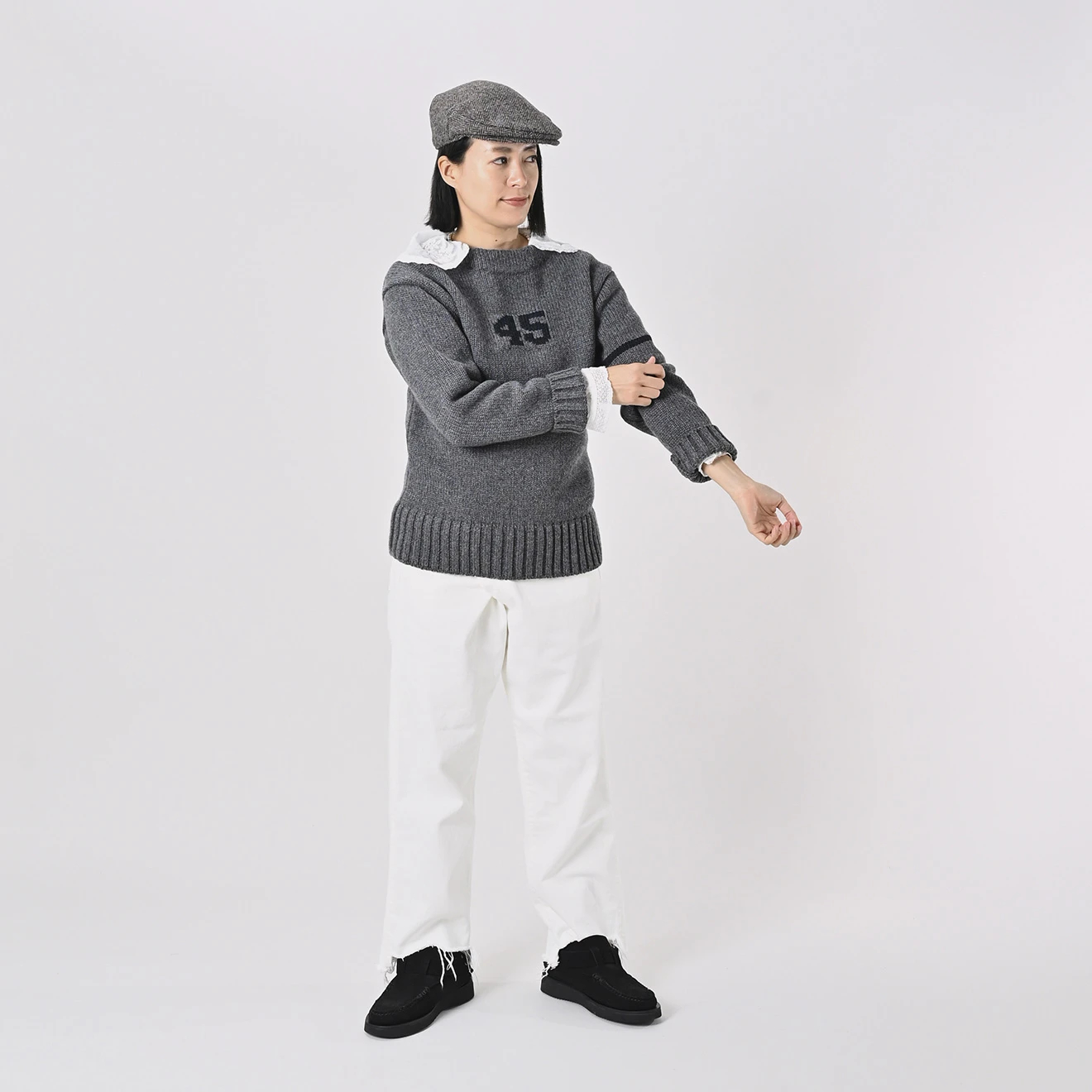 45R(フォーティファイブアール) |カシミヤの908スクールセーター