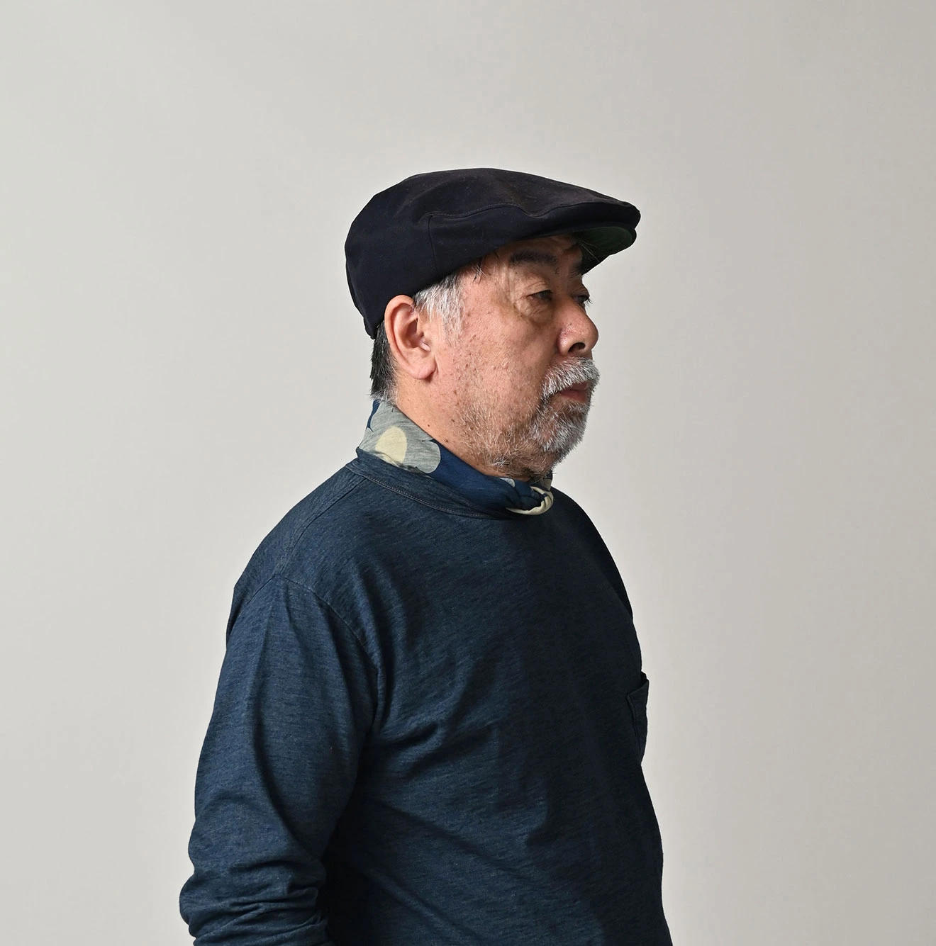 45R(フォーティファイブアール) |天竺のHAPPYらくがきバンダナ（インディゴ）