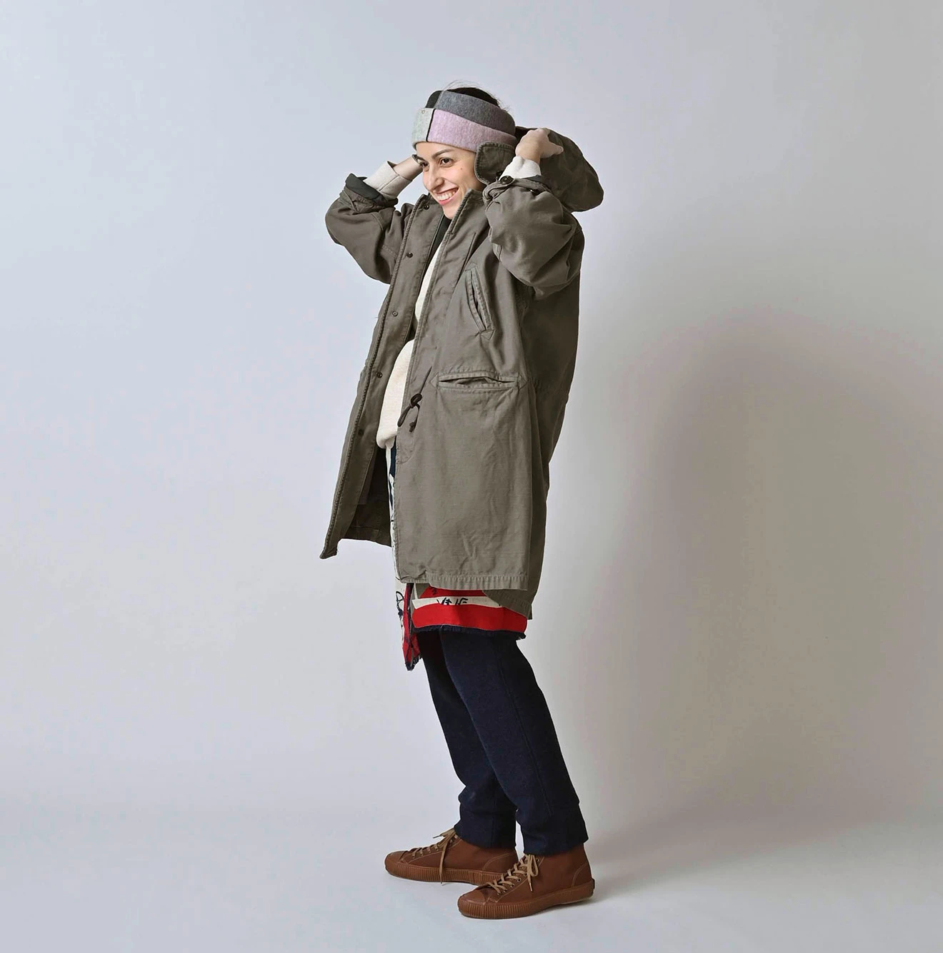 45R(フォーティファイブアール) |バックサテン×ナイロン裏毛の908カナディアンモッズコート