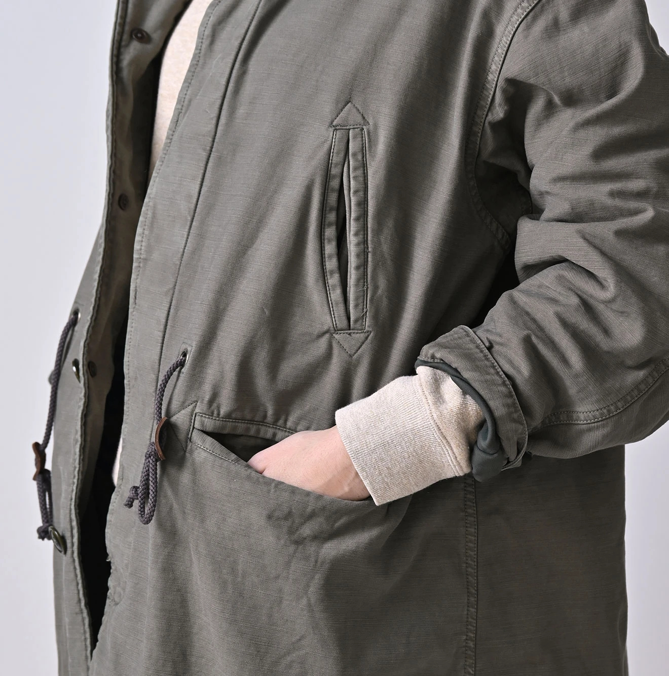 45R(フォーティファイブアール) |バックサテン×ナイロン裏毛の908カナディアンモッズコート