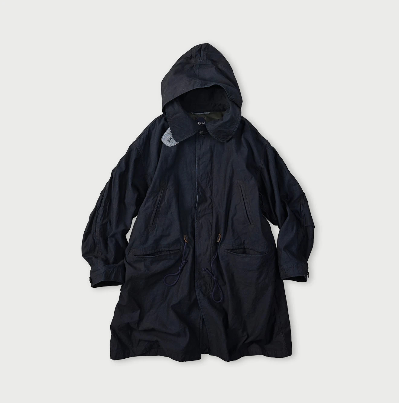 45R(フォーティファイブアール) |バックサテン×ナイロン裏毛の908カナディアンモッズコート（インディゴ）
