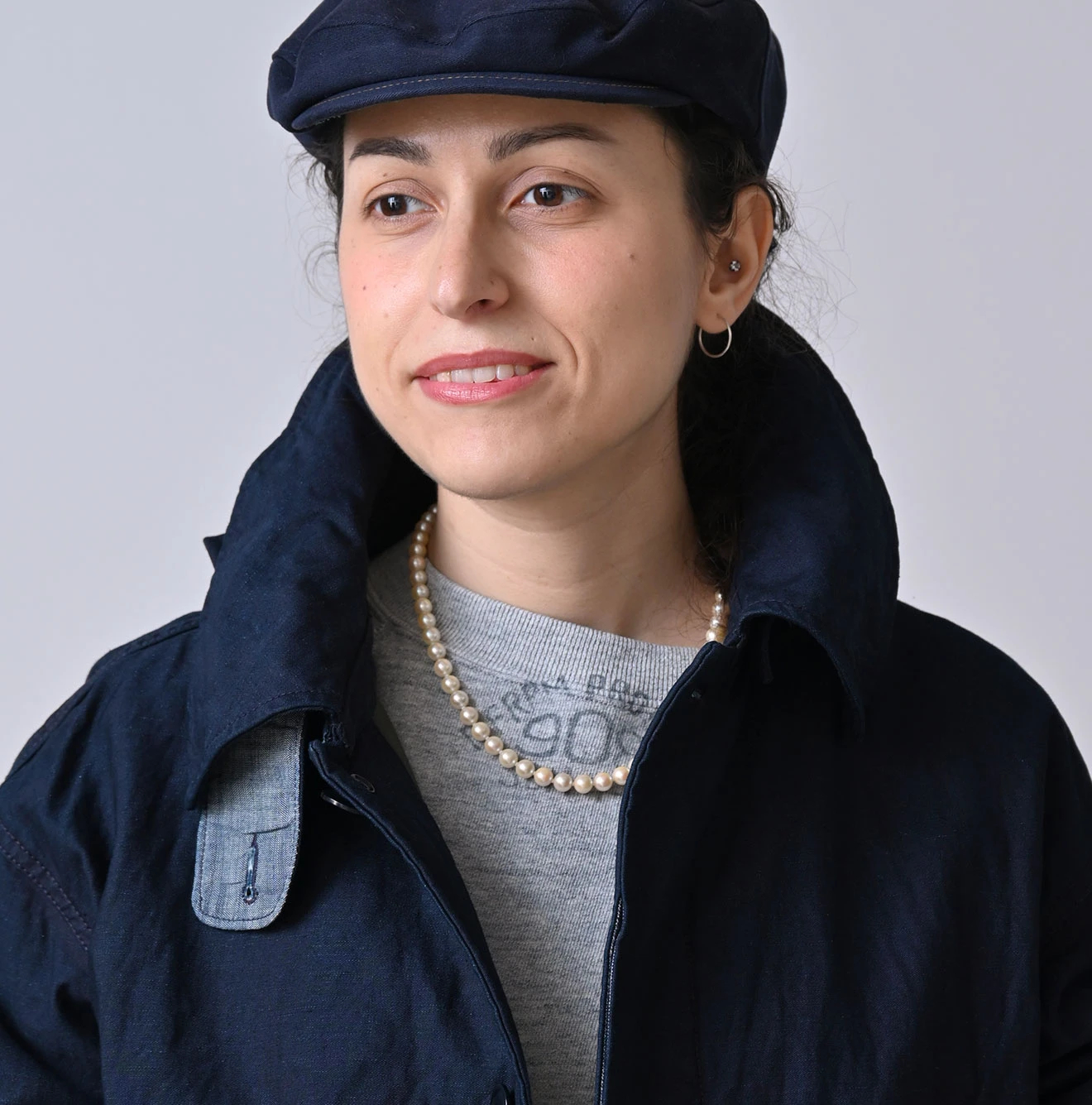 45R(フォーティファイブアール) |バックサテン×ナイロン裏毛の908カナディアンモッズコート（インディゴ）