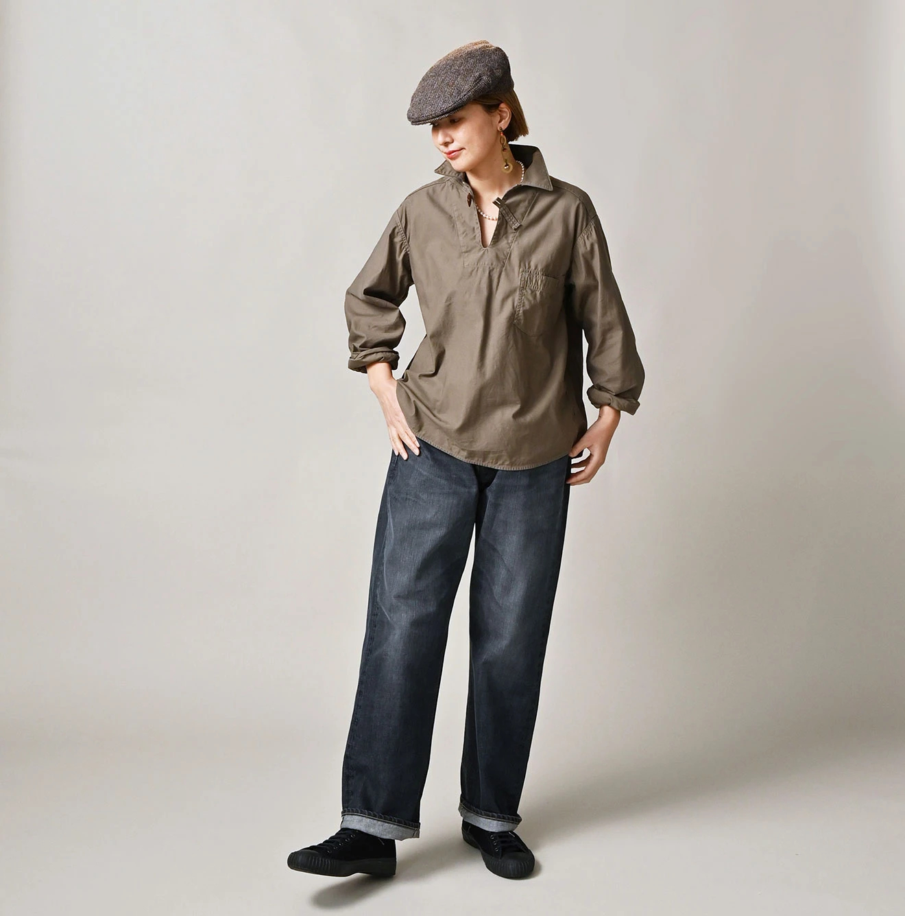 45R(フォーティファイブアール) |薄バックサテンの908ダッファーシャツ