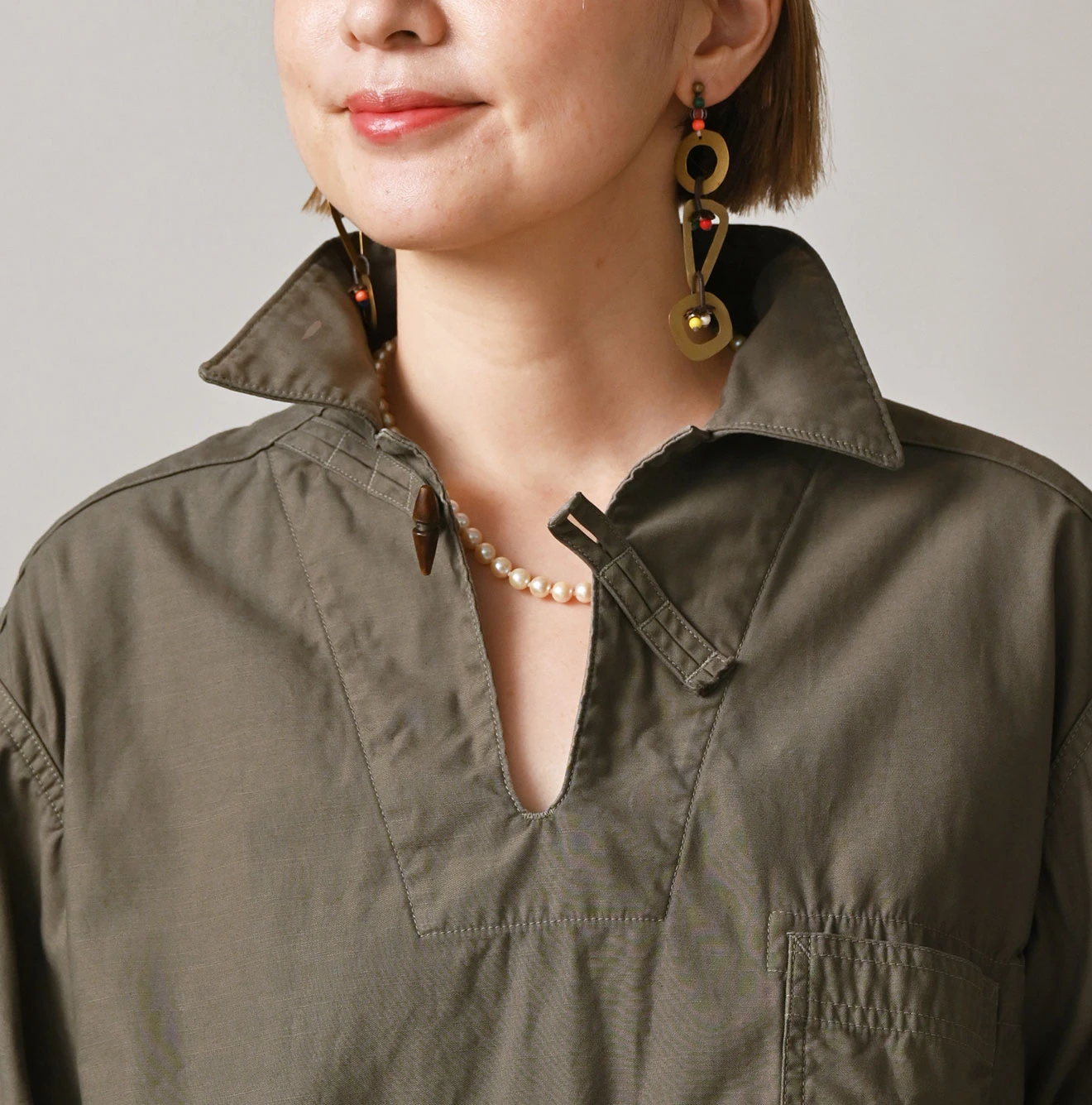 45R(フォーティファイブアール) |薄バックサテンの908ダッファーシャツ