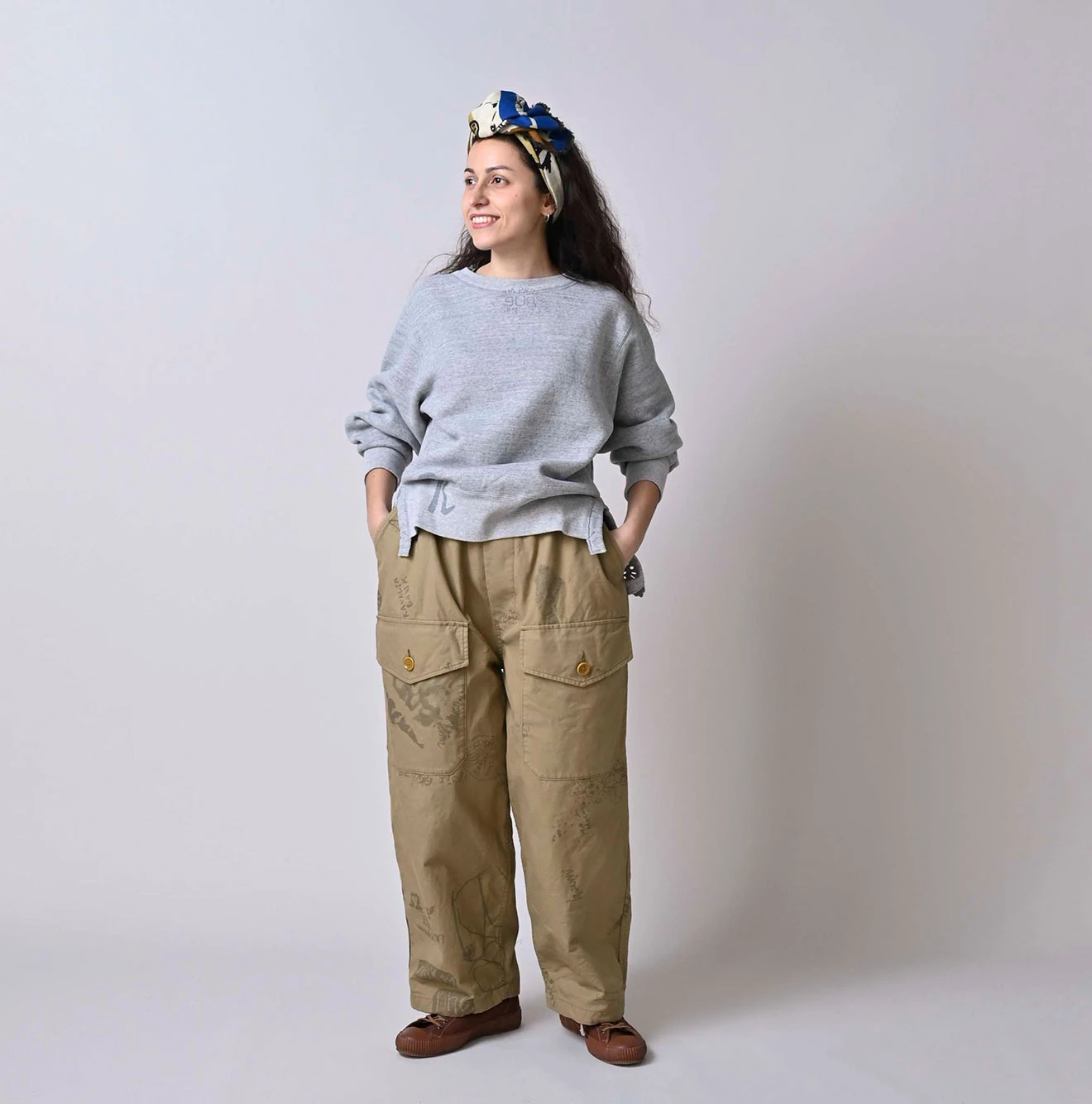 45R(フォーティファイブアール) |ダック落書きプリントの908テントパンツ