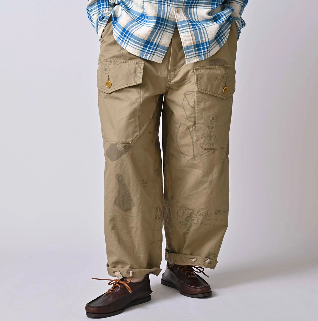 45R(フォーティファイブアール) |ダック落書きプリントの908テントパンツ