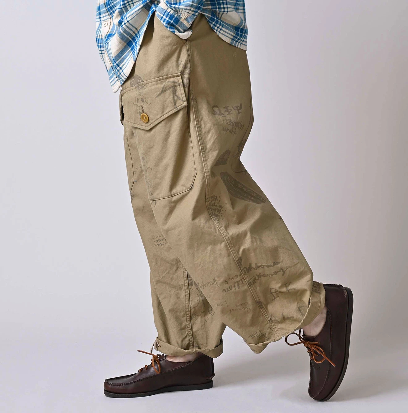 45R(フォーティファイブアール) |ダック落書きプリントの908テントパンツ