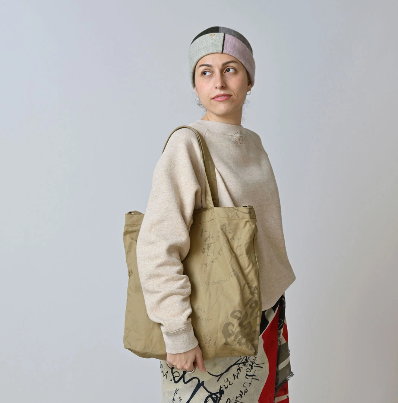 45R(フォーティファイブアール) |ダック落書きプリントの45星トート（中）