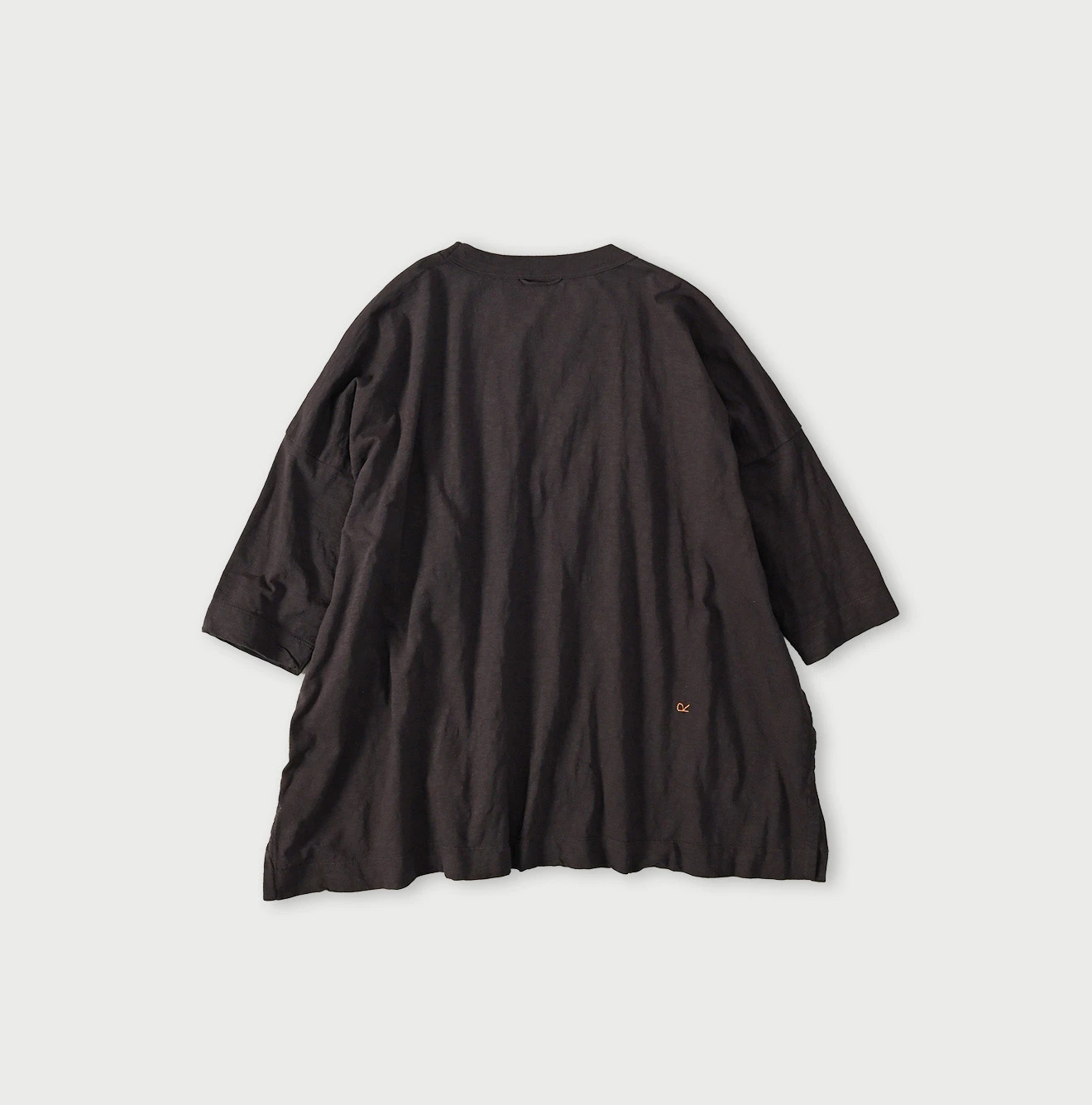 45R 天竺のビックスリットTシャツ　BLACK　カットソー 45R（フォーティファイブアール）| 天竺のビッグスリットTシャツ