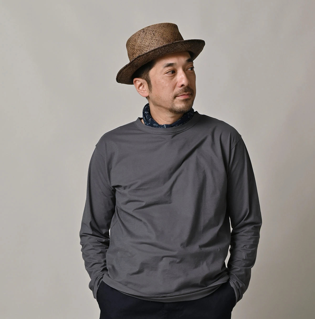 45R(フォーティファイブアール) |スーピマ薄天竺の908長袖Tシャツ