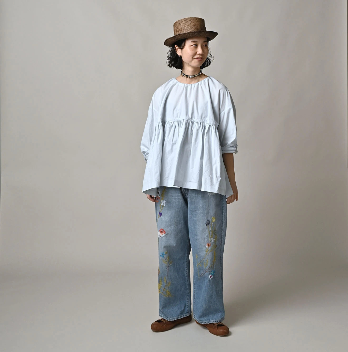 45R(フォーティファイブアール) |ONEONE 宝物のギャザーブラウス