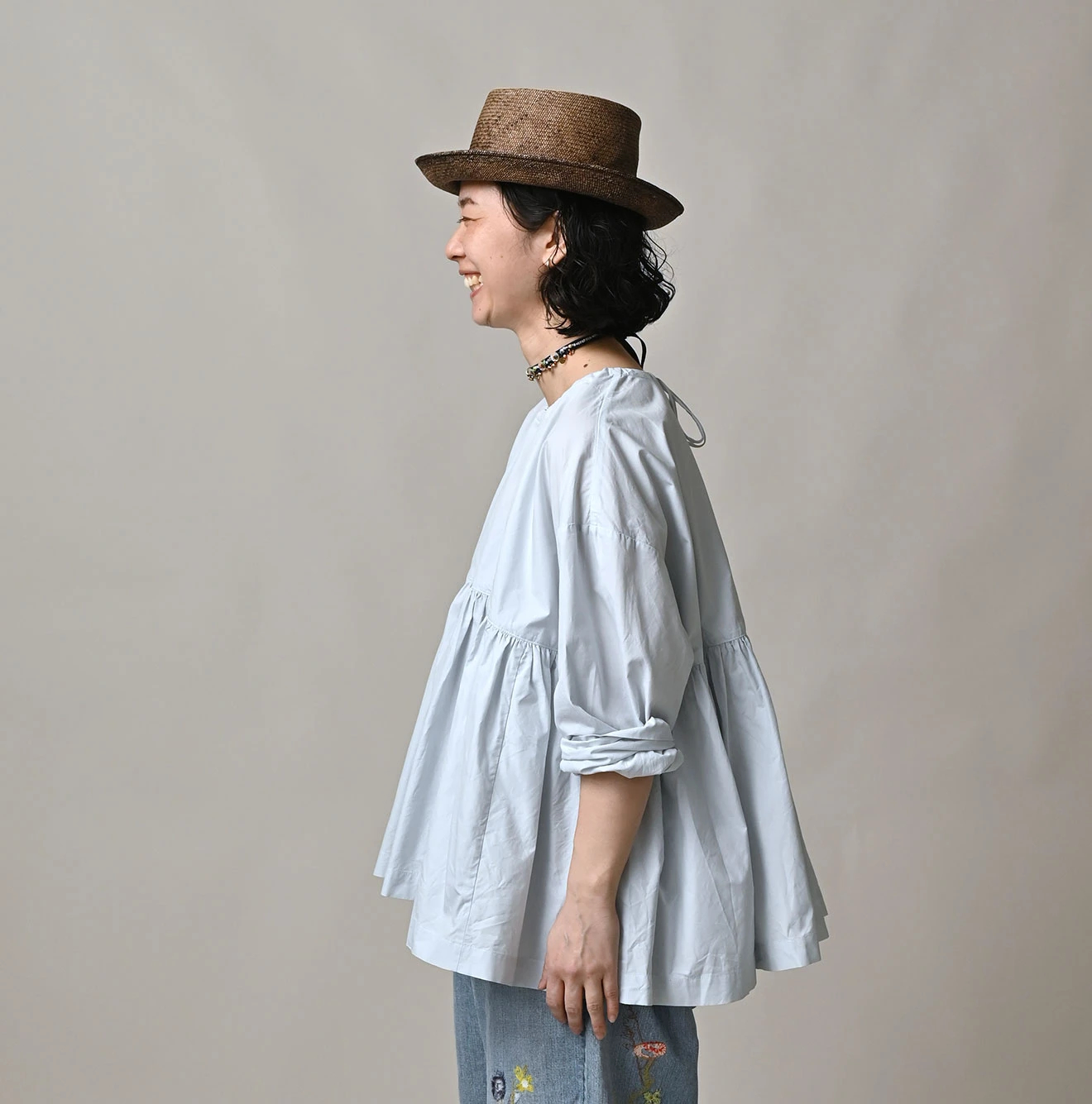 45R(フォーティファイブアール) |ONEONE 宝物のギャザーブラウス