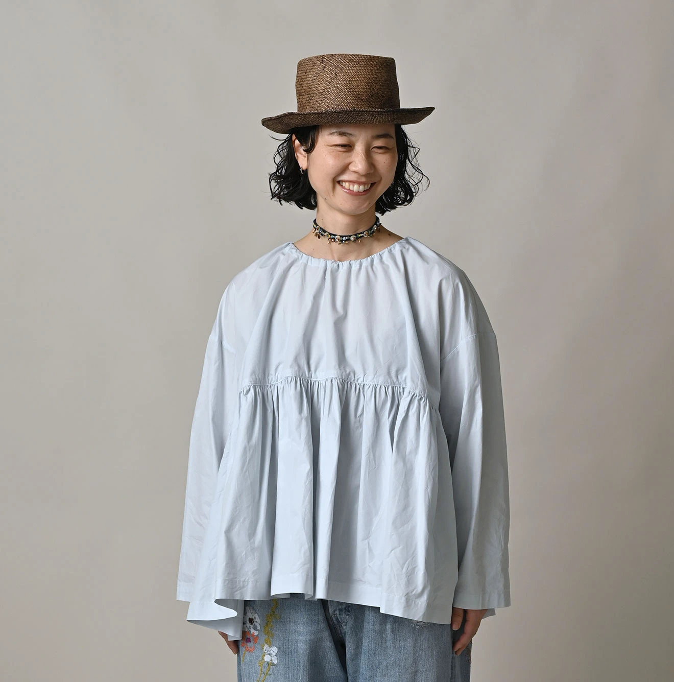 45R(フォーティファイブアール) |ONEONE 宝物のギャザーブラウス