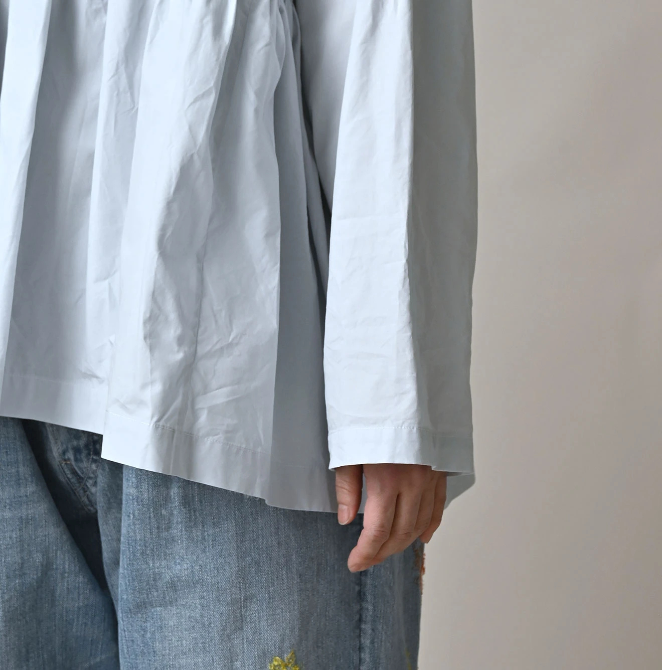 45R(フォーティファイブアール) |ONEONE 宝物のギャザーブラウス