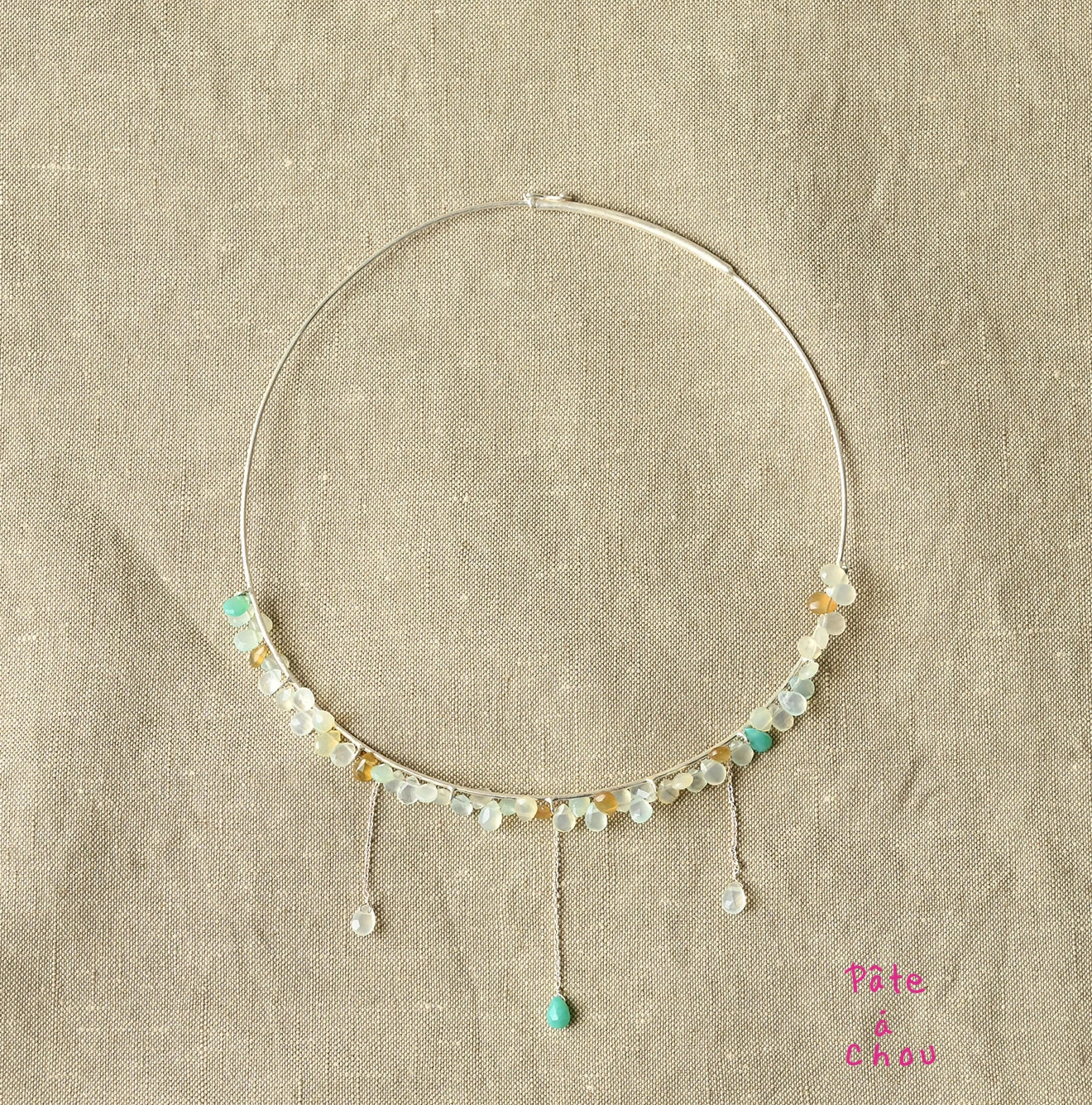 45R(フォーティファイブアール) |パトアシュ ストーン×シルバーのチョーカー