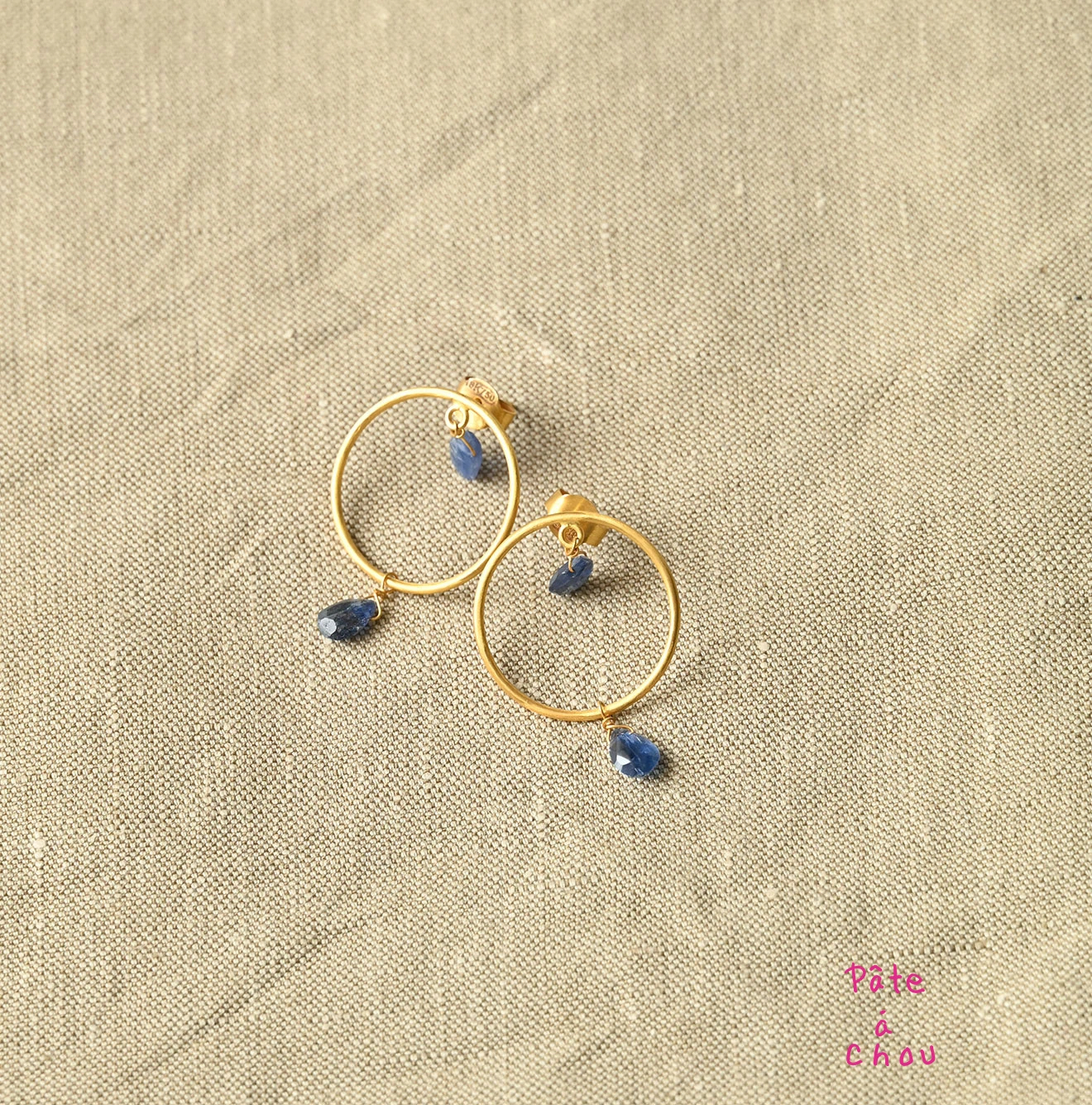 45R(フォーティファイブアール) |パトアシュ ストーン×ゴールドリングのピアス