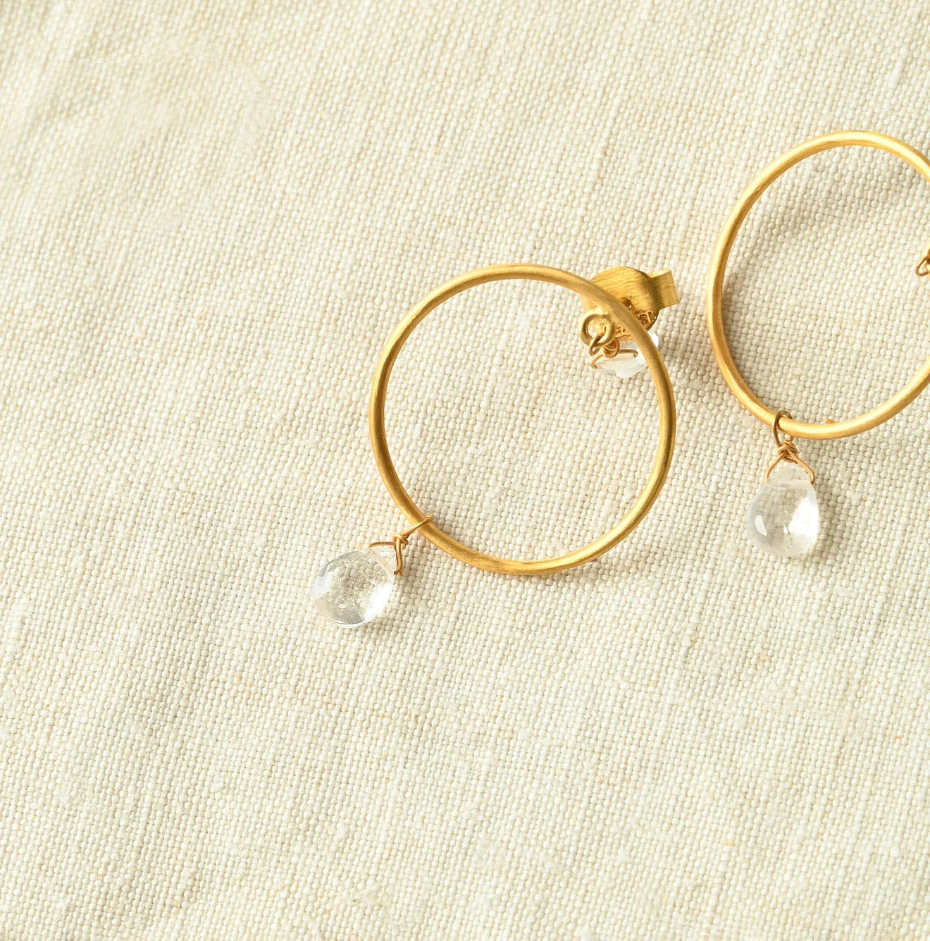 45R(フォーティファイブアール) |パトアシュ ストーン×ゴールドリングのピアス