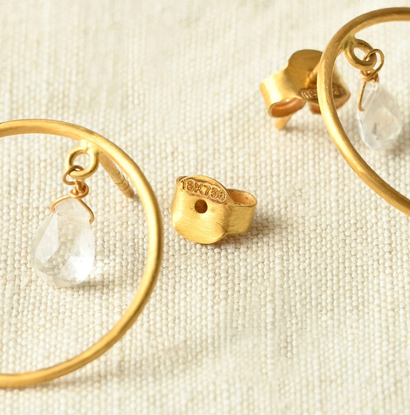 45R(フォーティファイブアール) |パトアシュ ストーン×ゴールドリングのピアス