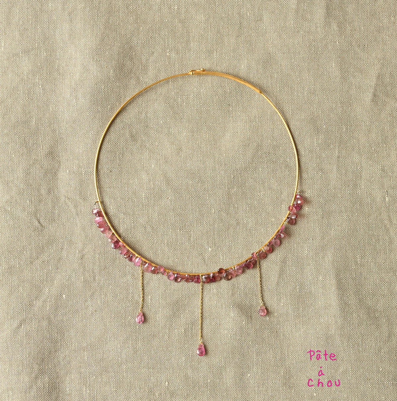 45R(フォーティファイブアール) |パトアシュ ストーン×ゴールドのチョーカー