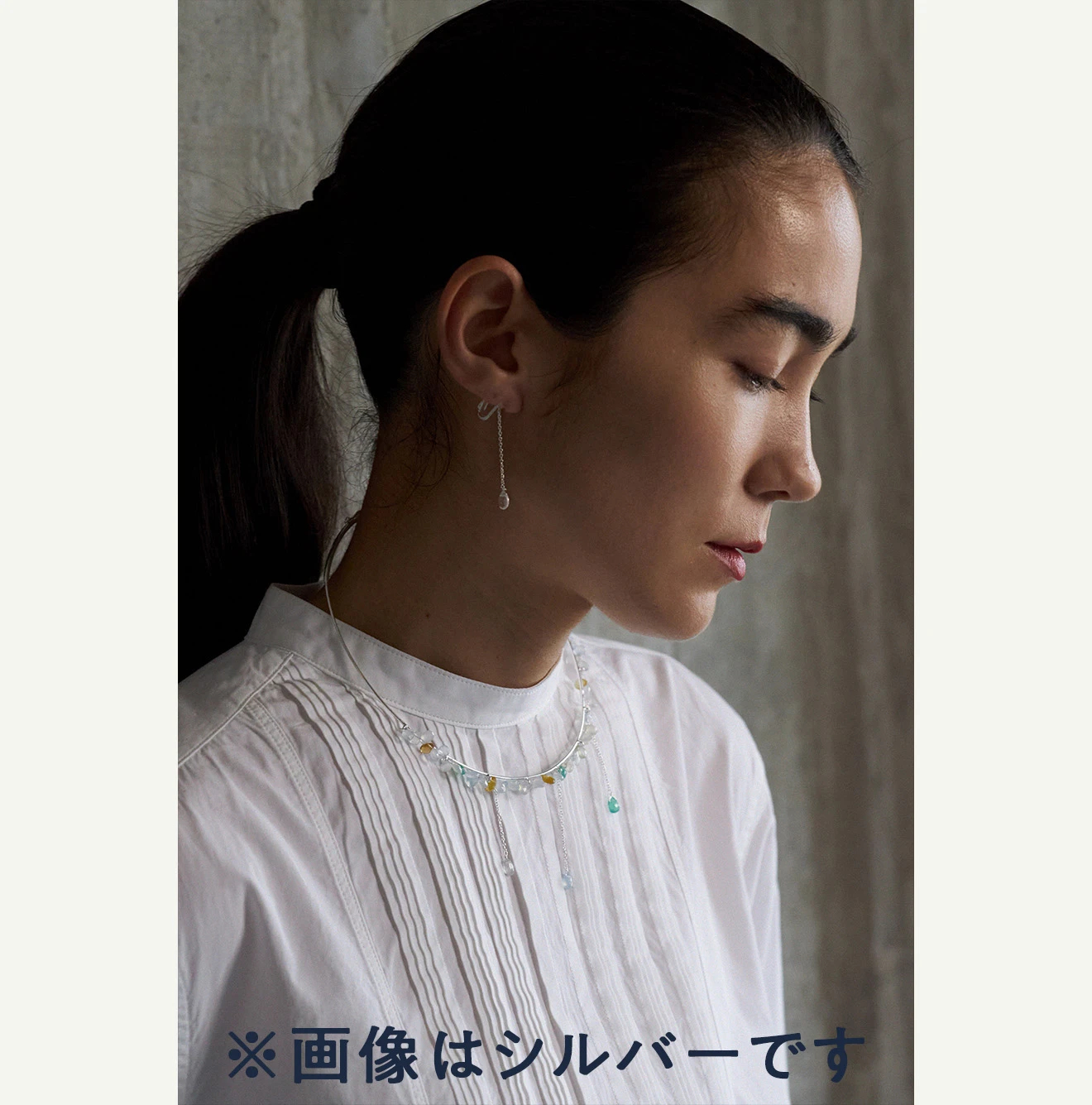 45R(フォーティファイブアール) |パトアシュ ストーン×ゴールドのチョーカー