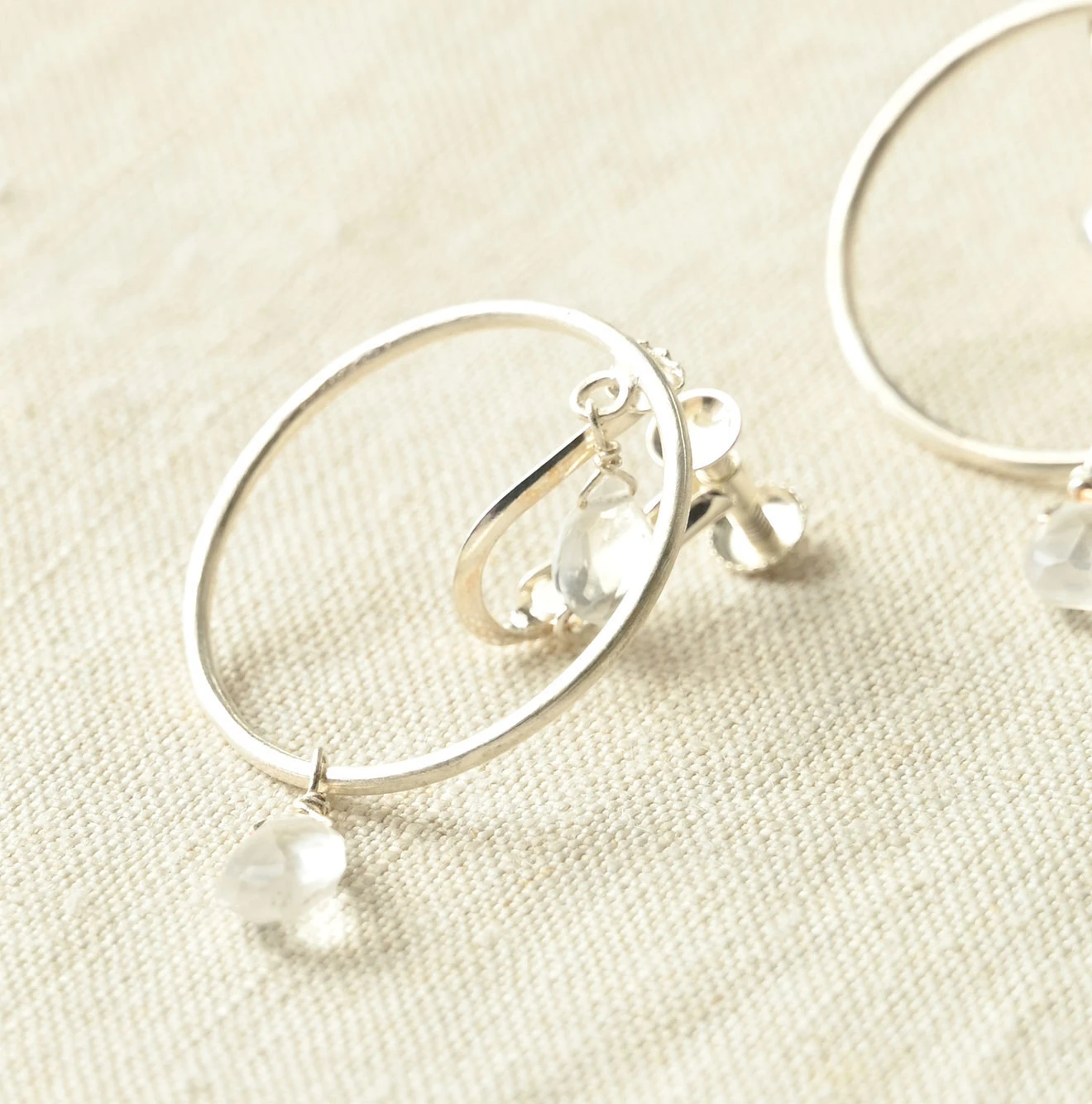 45R(フォーティファイブアール) |パトアシュ ストーン×シルバーリングのイヤリング