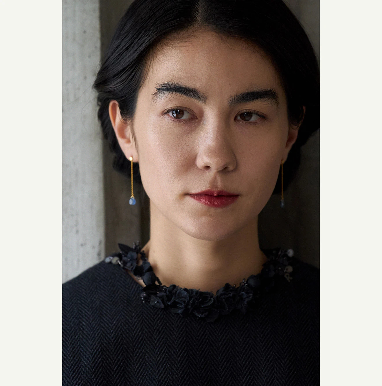 45R(フォーティファイブアール) |パトアシュ ストーン×ゴールドドローブのピアス