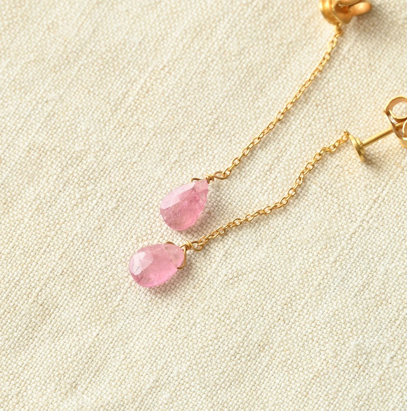 45R(フォーティファイブアール) |パトアシュ ストーン×ゴールドドローブのピアス