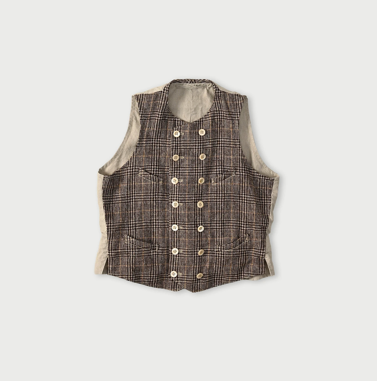 45R(フォーティファイブアール) |綿麻ツイードのダブルベスト